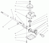 Toro 20716 - Side Discharge Mower, 1999 (9900001-9999999) Listas de piezas de repuesto y dibujos GEAR CASE ASSEMBLY