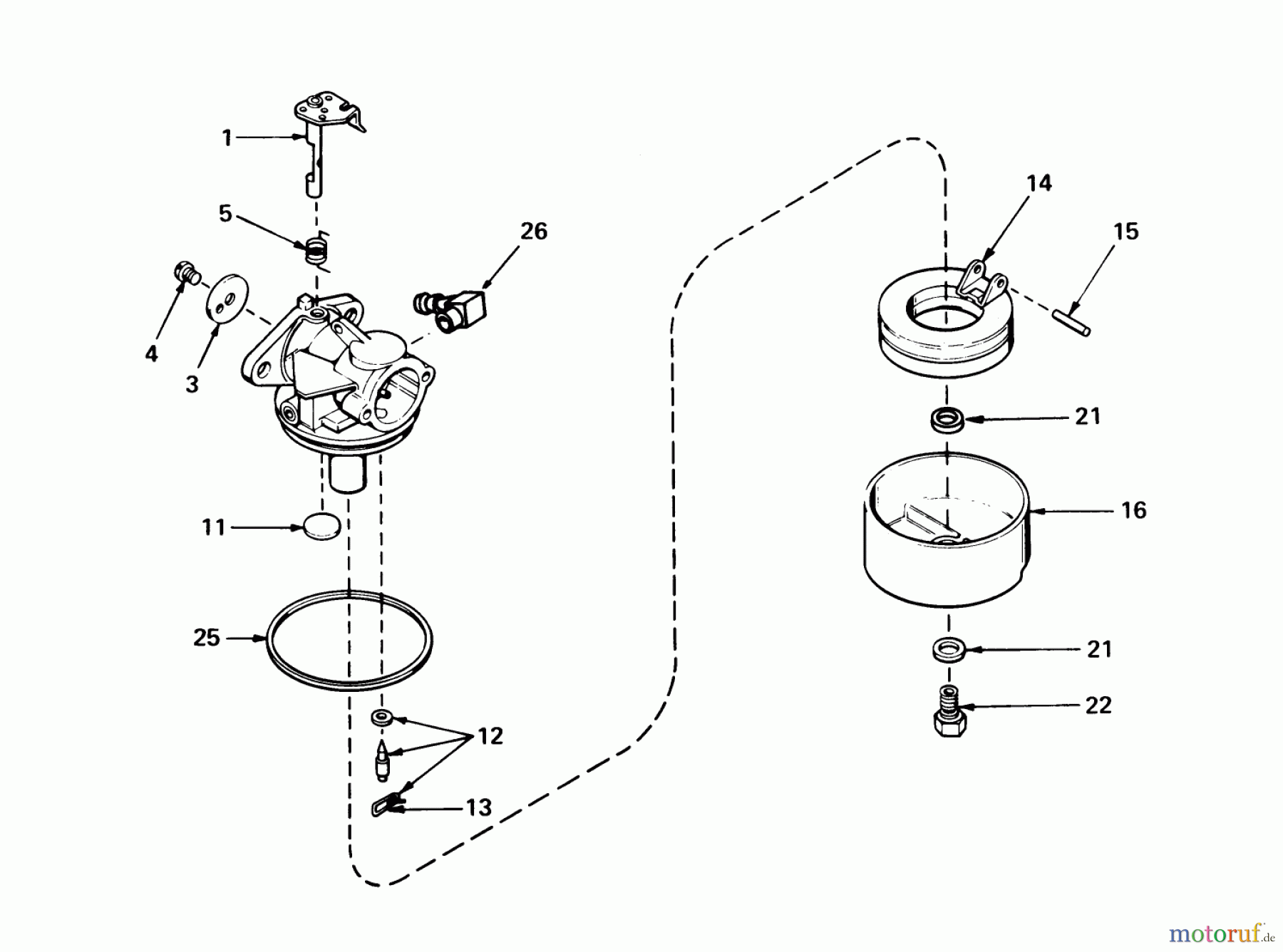  Toro Neu Mowers, Walk-Behind Seite 1 20730 - Toro Lawnmower, 1978 (8000001-8999999) CARBURETOR NO. 631831