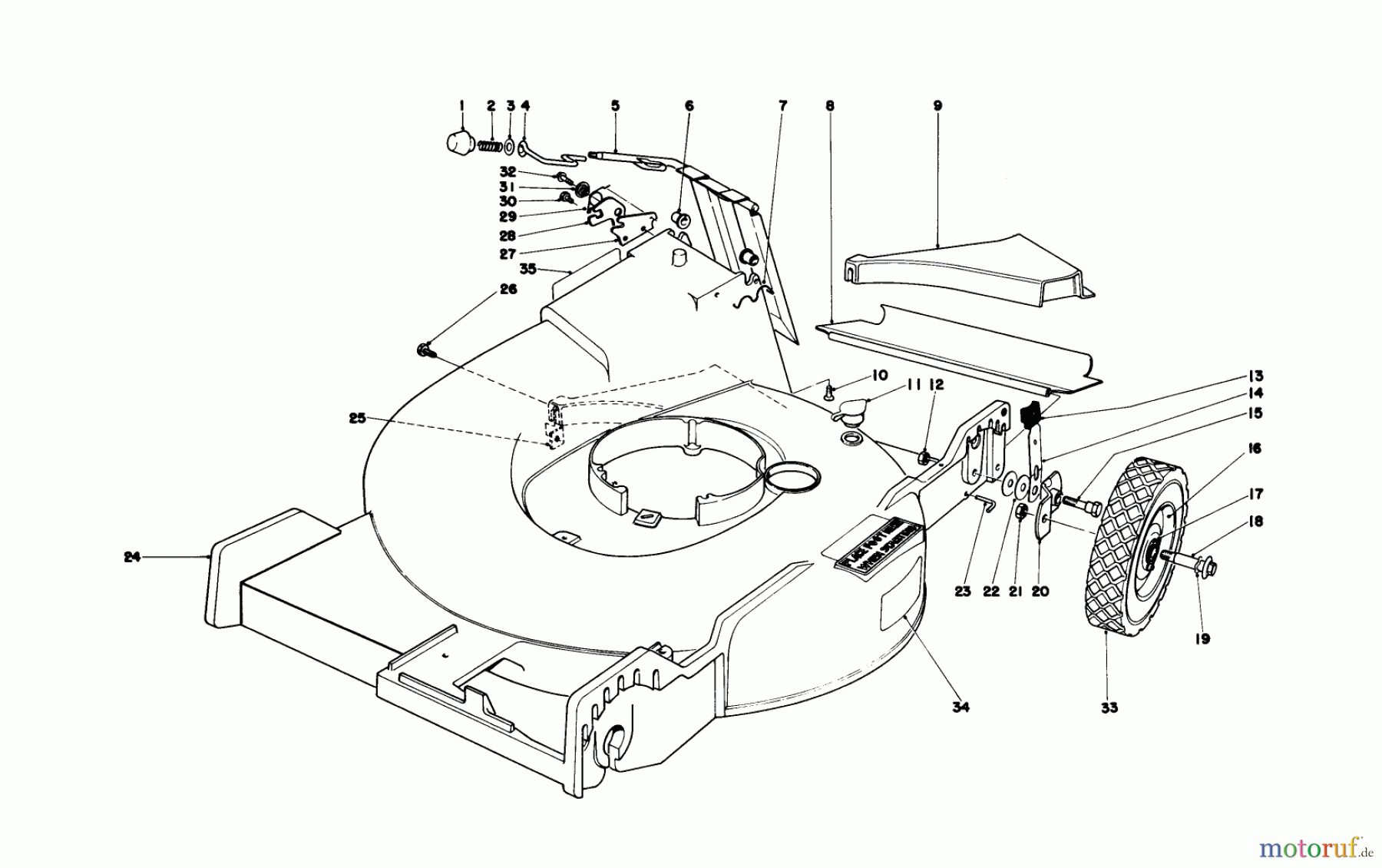  Toro Neu Mowers, Walk-Behind Seite 1 20730 - Toro Lawnmower, 1978 (8000001-8999999) HOUSING ASSEMBLY