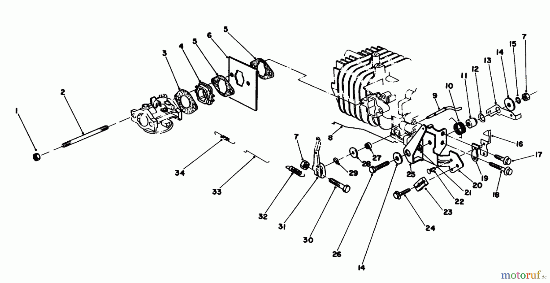  Toro Neu Mowers, Walk-Behind Seite 1 20745 - Toro Lawnmower, 1984 (4000001-4999999) GOVERNOR ASSEMBLY