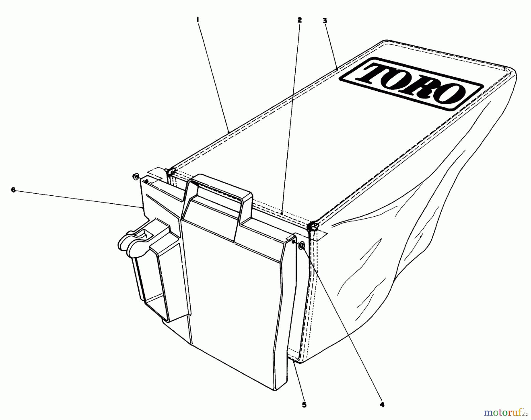  Toro Neu Mowers, Walk-Behind Seite 1 20745C - Toro Lawnmower, 1986 (6000001-6999999) GRASS BAG ASSEMBLY NO. 11-9469