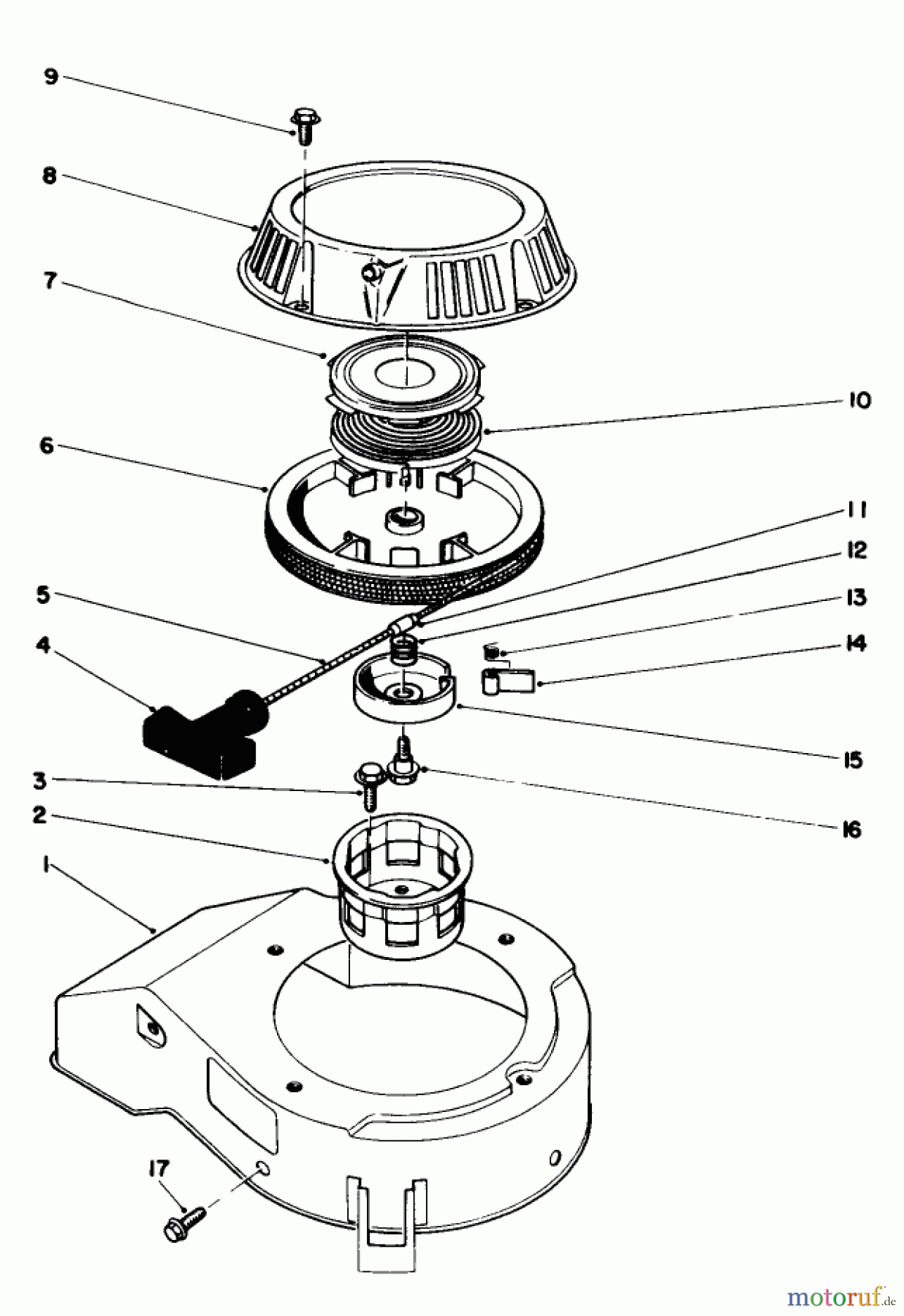  Toro Neu Mowers, Walk-Behind Seite 1 20745C - Toro Lawnmower, 1986 (6000001-6999999) RECOIL ASSEMBLY