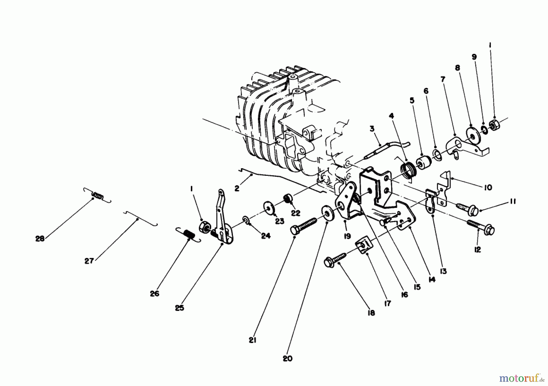  Toro Neu Mowers, Walk-Behind Seite 1 20745C - Toro Lawnmower, 1988 (8000001-8999999) GOVERNOR ASSEMBLY (ENGINE NO. 47PG6)
