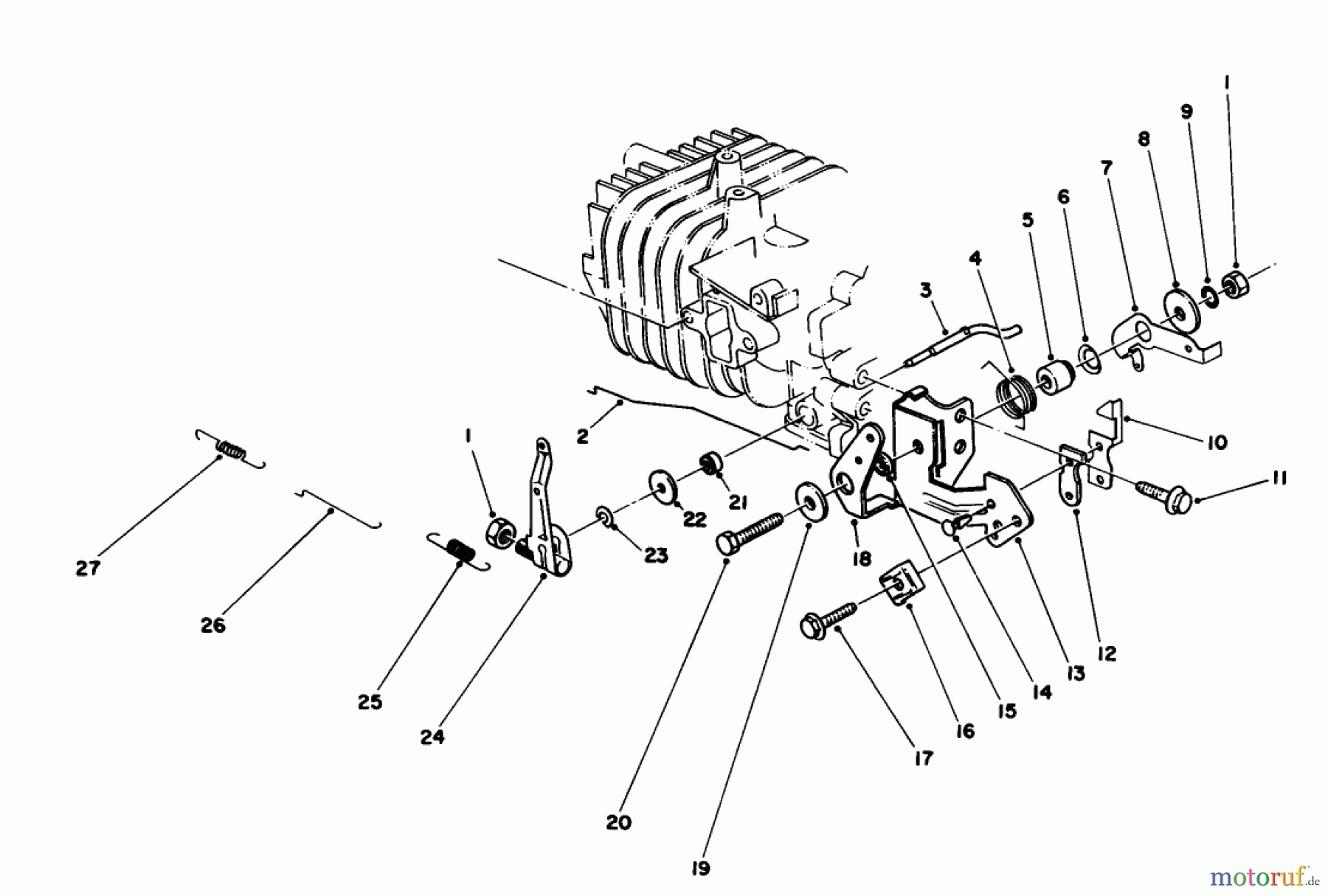  Toro Neu Mowers, Walk-Behind Seite 1 20747C - Toro Lawnmower, 1986 (6000001-6999999) GOVERNOR ASSEMBLY