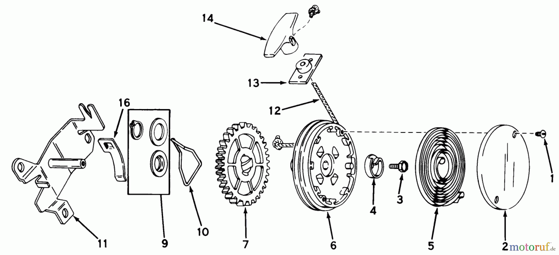  Toro Neu Mowers, Walk-Behind Seite 1 20752 - Toro Lawnmower, 1980 (0000001-0999999) STARTER NO. 590450A