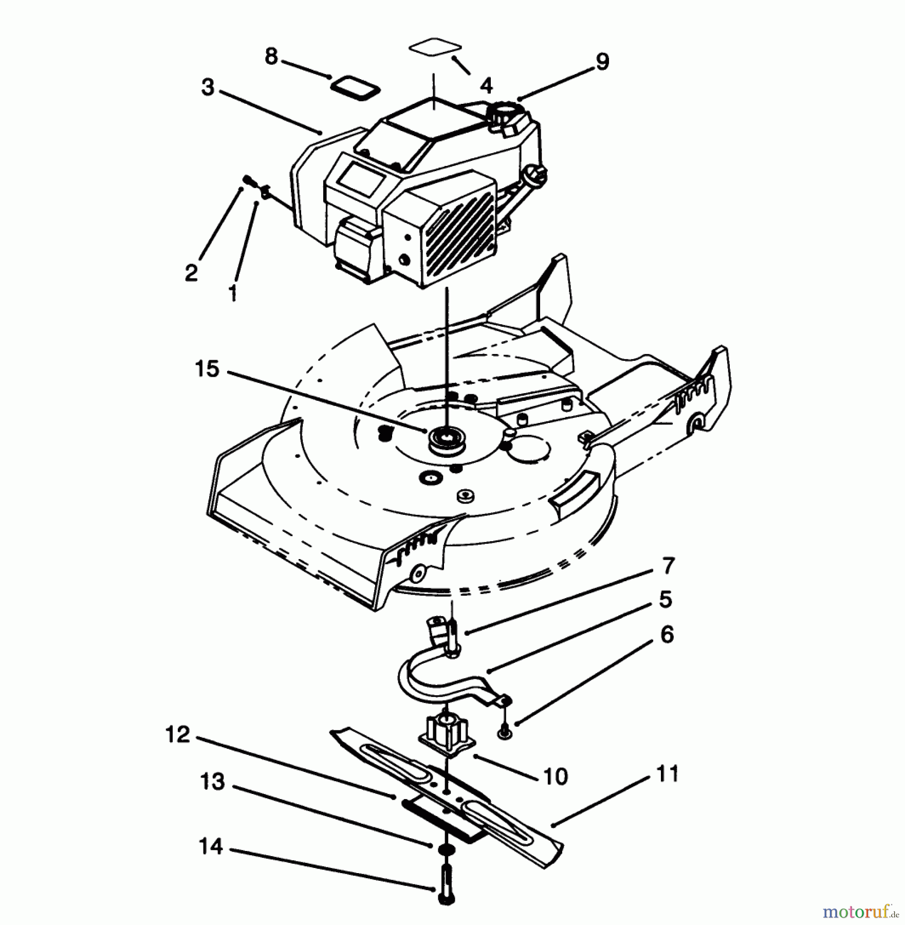  Toro Neu Mowers, Walk-Behind Seite 1 20761B - Toro Lawnmower, 1993 (39000001-39999999) ENGINE ASSEMBLY