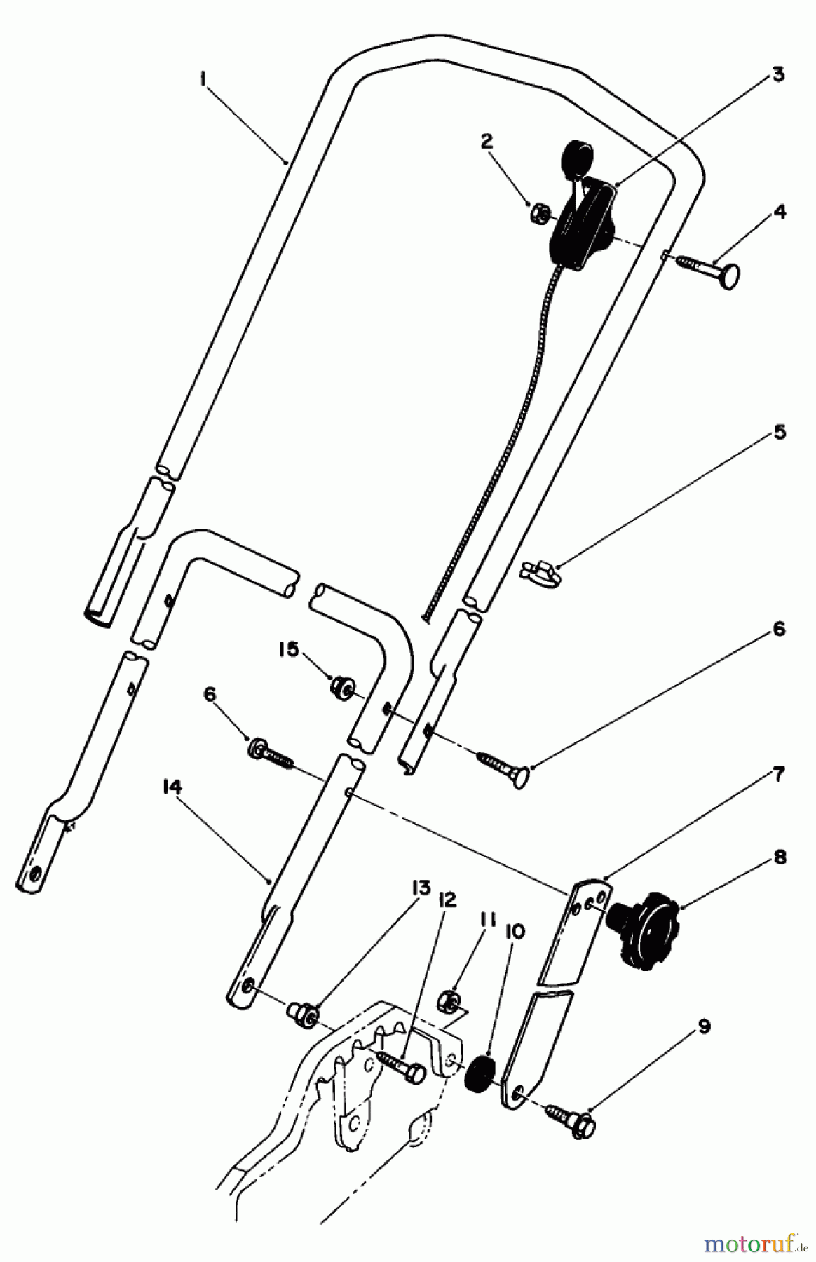  Toro Neu Mowers, Walk-Behind Seite 1 20762C - Toro Lawnmower, 1985 (5000001-5999999) HANDLE ASSEMBLY