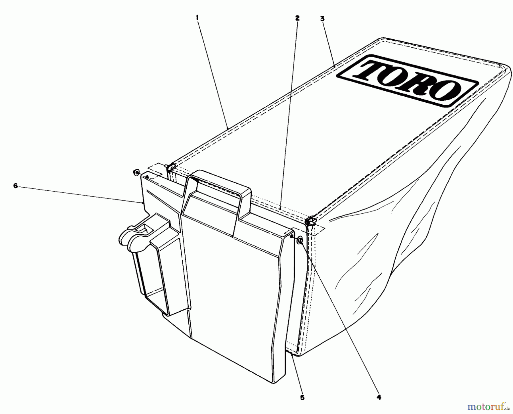  Toro Neu Mowers, Walk-Behind Seite 1 20780C - Toro Lawnmower, 1985 (5000001-5999999) GRASS BAG ASSEMBLY NO. 11-9469