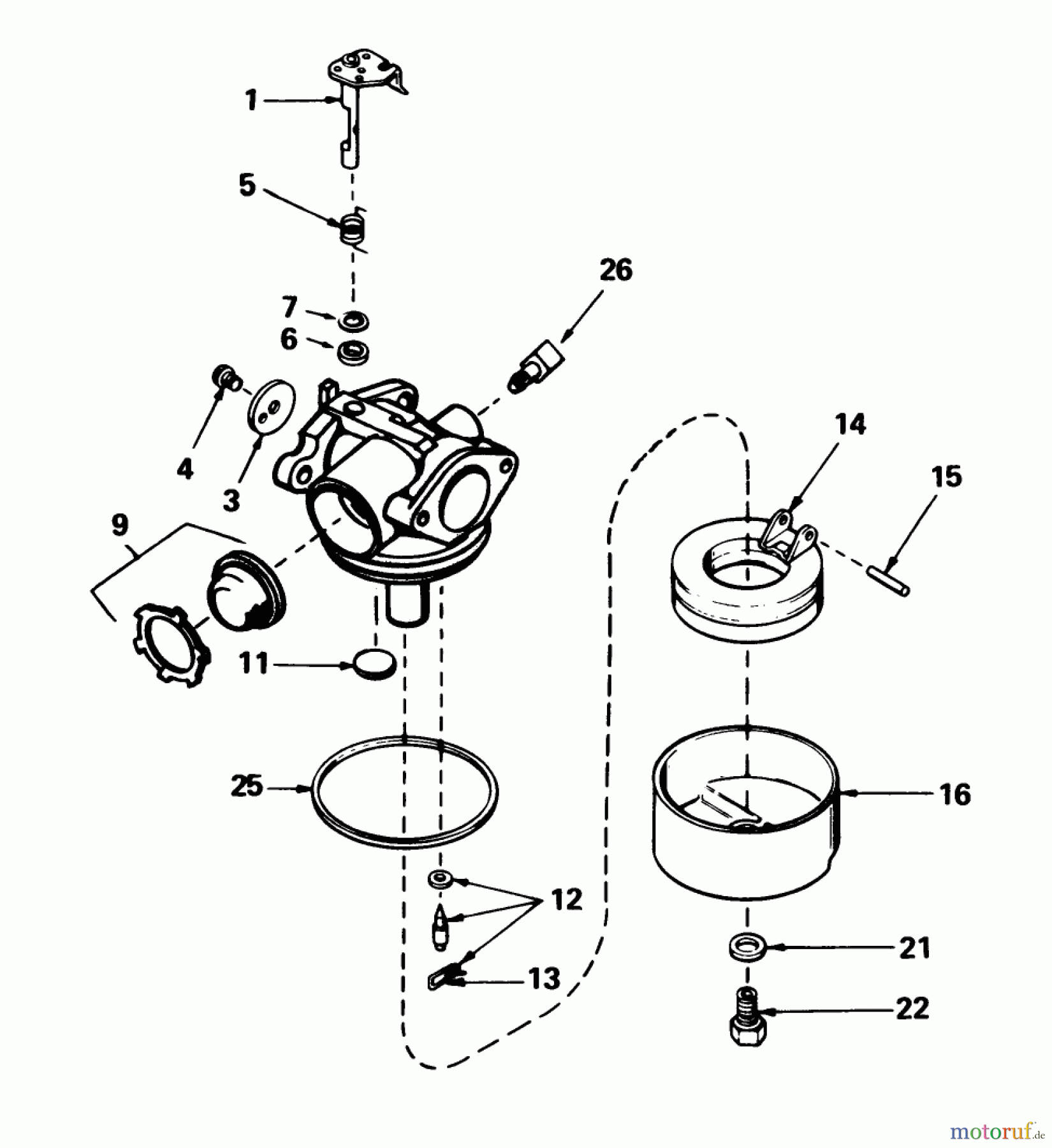  Toro Neu Mowers, Walk-Behind Seite 1 20780C - Toro Lawnmower, 1988 (8000001-8999999) CARBURETOR NO.632098