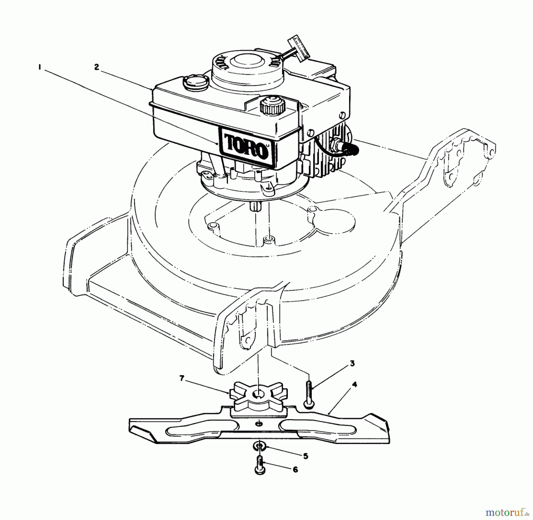  Toro Neu Mowers, Walk-Behind Seite 1 20780C - Toro Lawnmower, 1988 (8000001-8999999) ENGINE ASSEMBLY