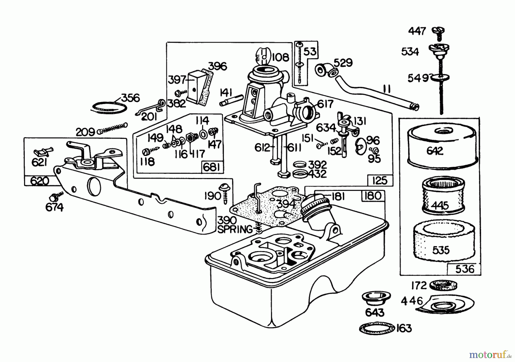  Toro Neu Mowers, Walk-Behind Seite 1 20785 - Toro Lawnmower, 1979 (9000001-9999999) CARBURETOR ASSEMBLY MODEL NO. 110908-0380-02