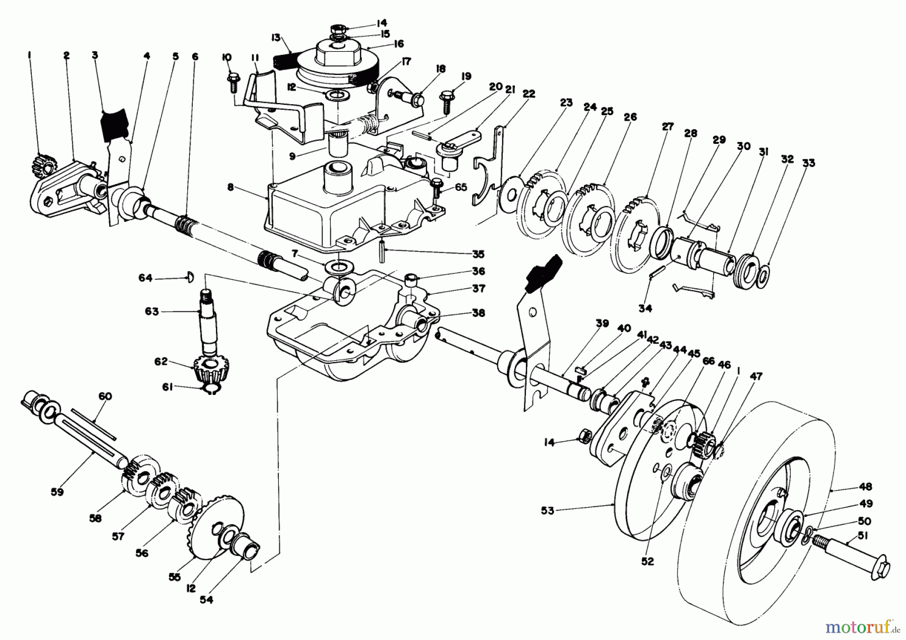  Toro Neu Mowers, Walk-Behind Seite 1 20790 - Toro Lawnmower, 1981 (1000001-1999999) GEAR CASE ASSEMBLY