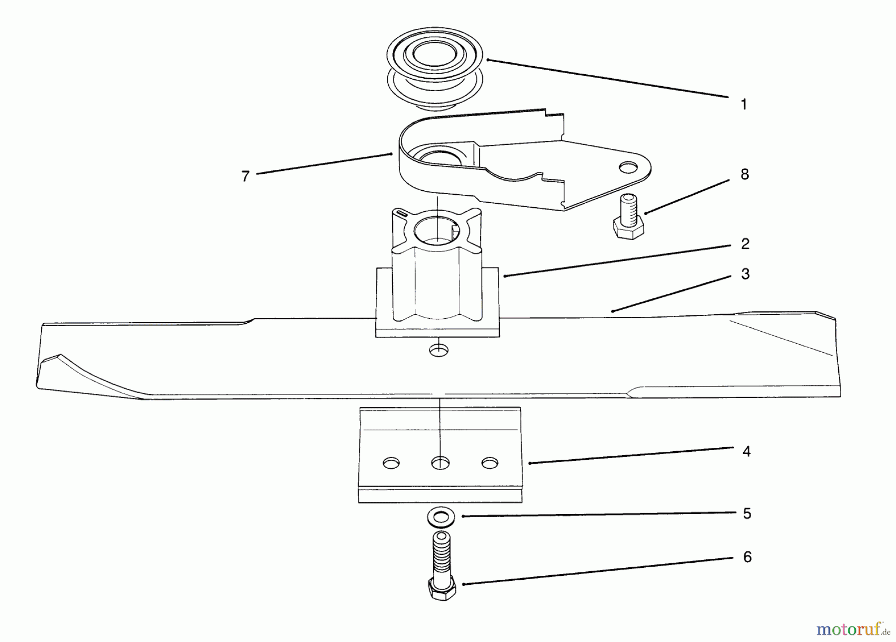  Toro Neu Mowers, Walk-Behind Seite 2 21011BC - Toro Lawnmower, 1995 (5900001-5999999) BLADE ASSEMBLY