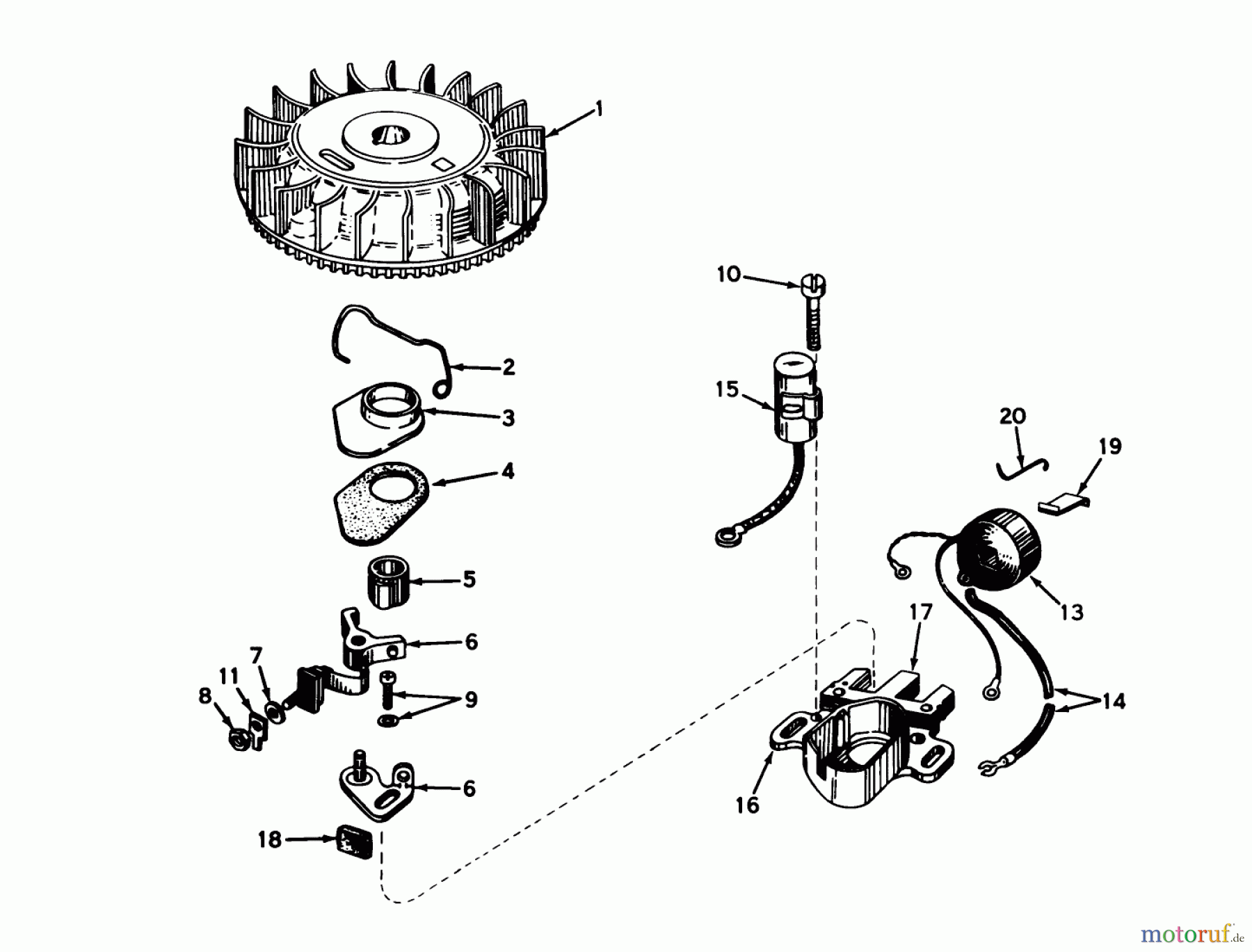  Toro Neu Mowers, Walk-Behind Seite 2 21610 - Toro Guardian Lawnmower, 1974 (4000001-4999999) MAGNETO NO. 610793 (MOWER MODEL NO. 21610)