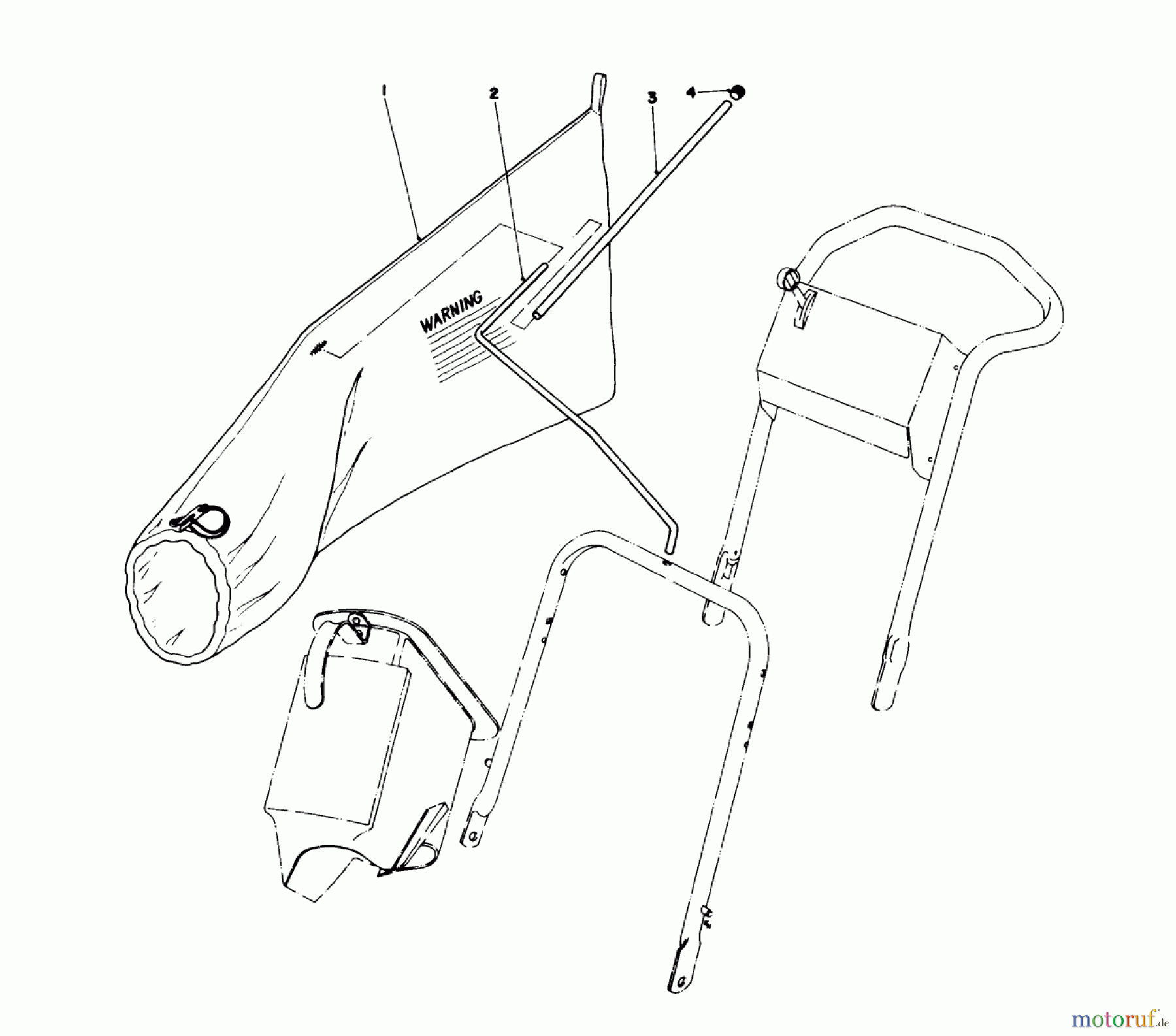  Toro Neu Mowers, Walk-Behind Seite 2 21647 - Toro Guardian Lawnmower, 1977 (7000001-7999999) GIANT BAG KIT NO. 22-4810 (OPTIONAL)