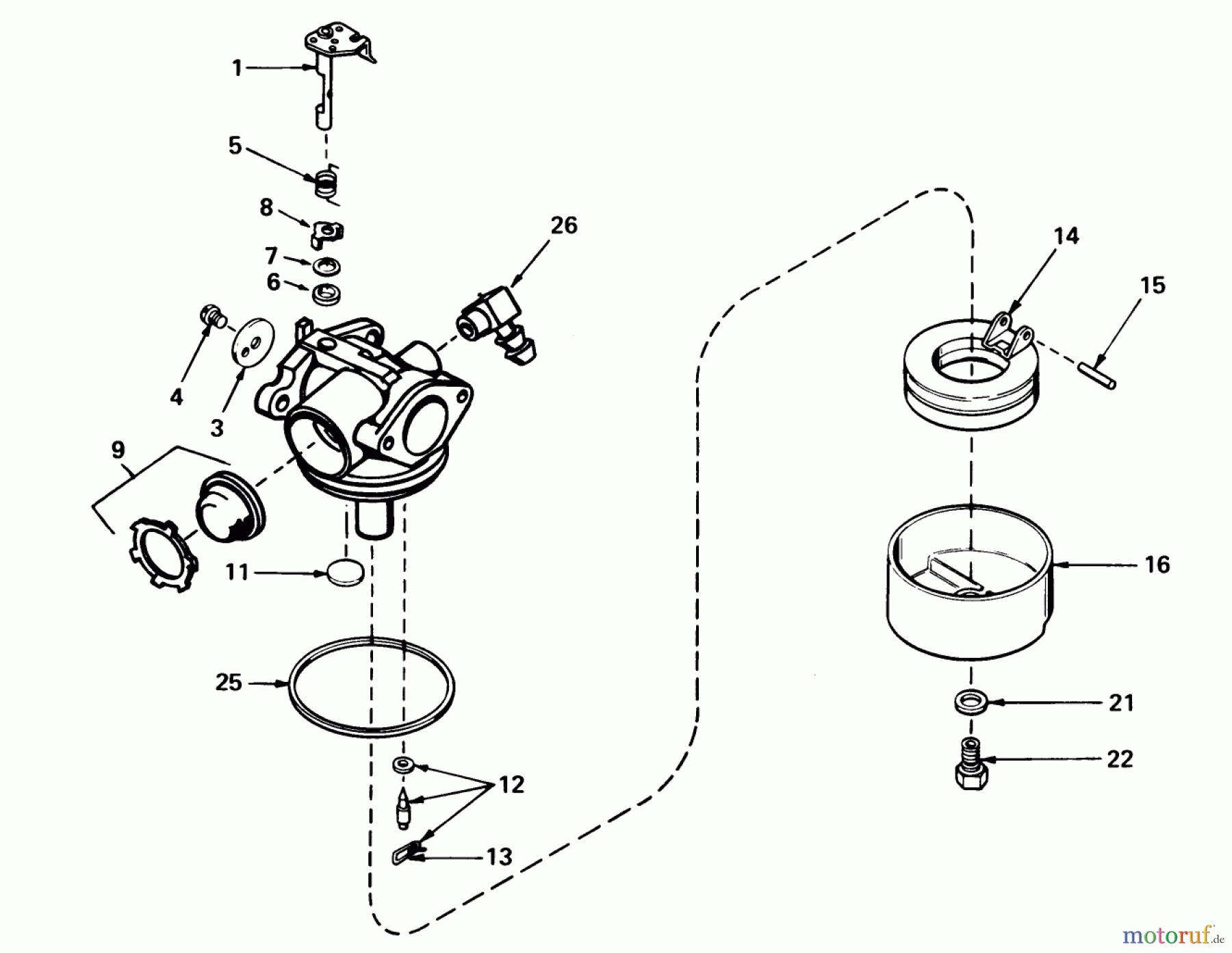  Toro Neu Mowers, Walk-Behind Seite 2 21738 - Toro Whirlwind Lawnmower, 1978 (8000001-8999999) CARBURETOR NO. 632050 (MOWER MODEL NO. 21658 AND 21738)(ENGINE NOS. TNT 100-10055B AND TNT 100-10056B)