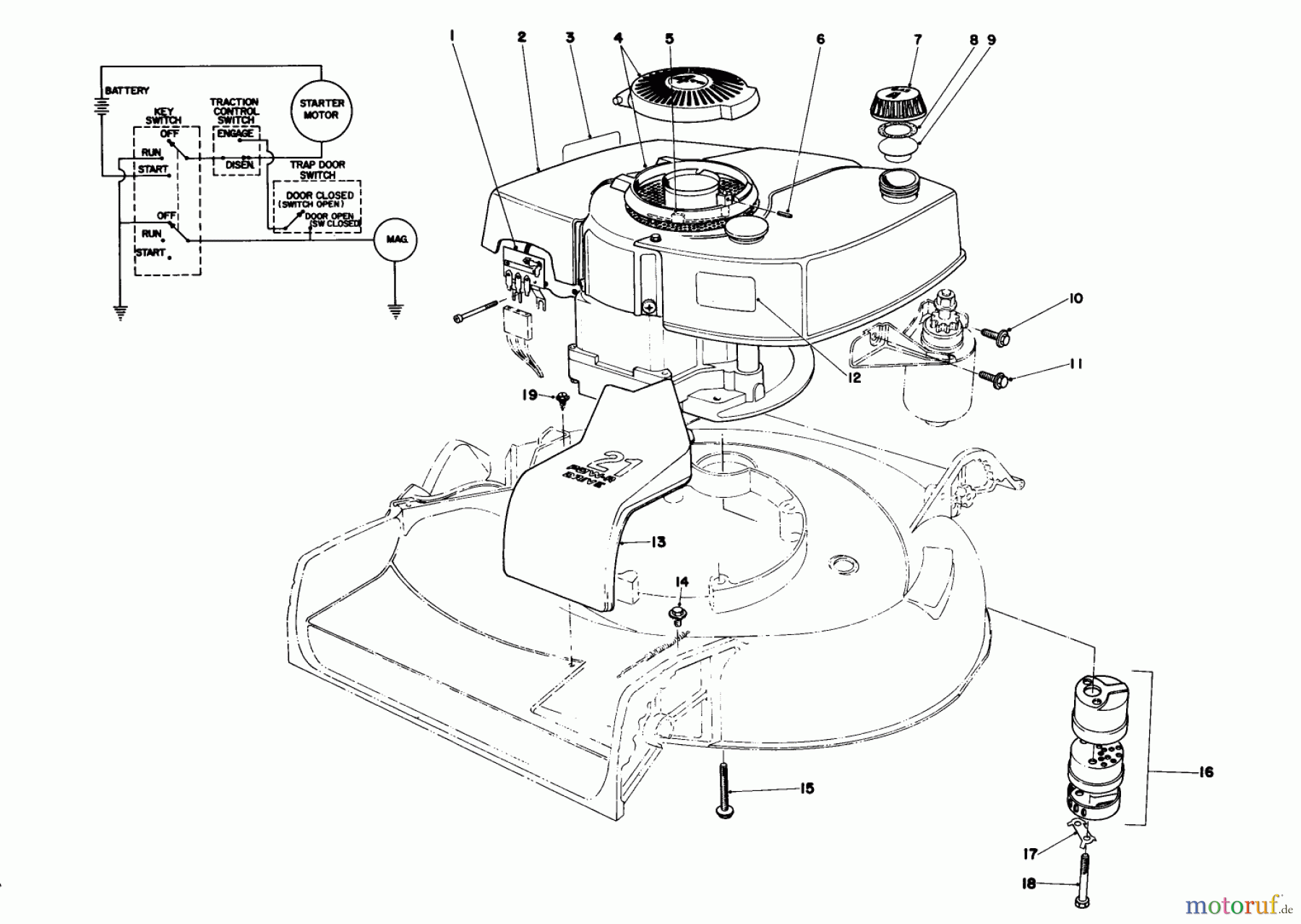  Toro Neu Mowers, Walk-Behind Seite 2 21738 - Toro Whirlwind Lawnmower, 1979 (9000001-9999999) ENGINE ASSEMBLY