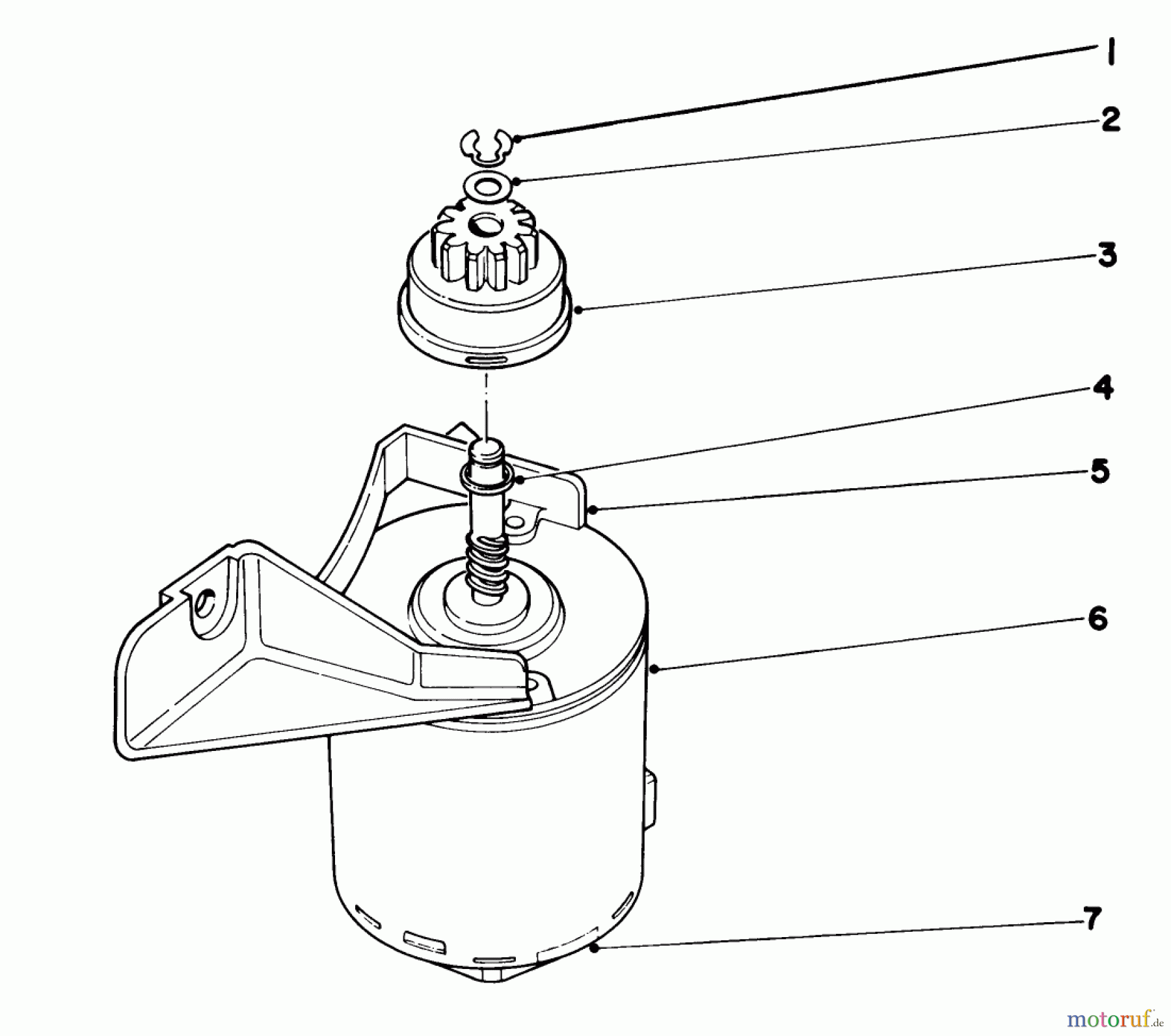  Toro Neu Mowers, Walk-Behind Seite 2 21738 - Toro Whirlwind Lawnmower, 1980 (0000001-0999999) STARTER MOTOR