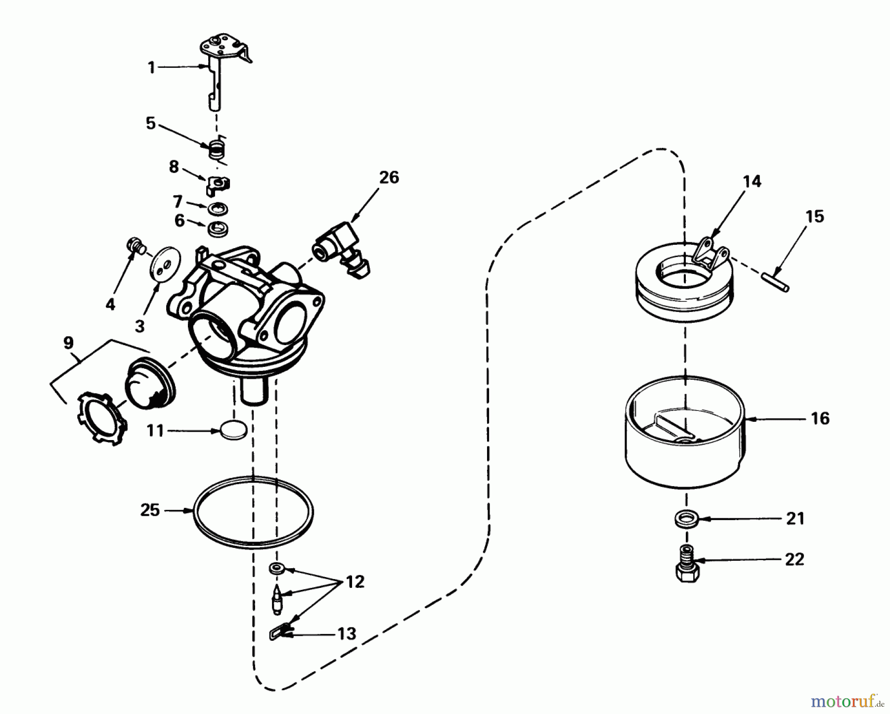  Toro Neu Mowers, Walk-Behind Seite 2 21738 - Toro Whirlwind Lawnmower, 1981 (1000001-1999999) CARBURETOR NO. 632050