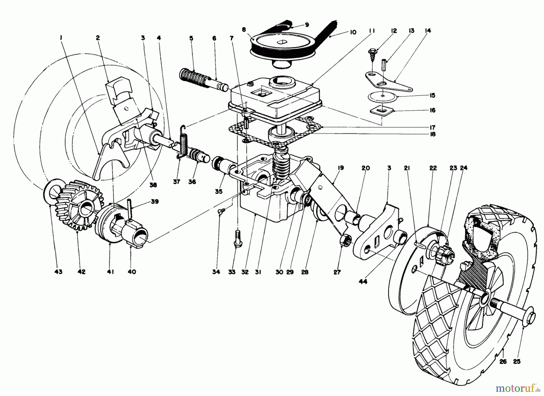  Toro Neu Mowers, Walk-Behind Seite 2 21738 - Toro Whirlwind Lawnmower, 1981 (1000001-1999999) GEAR CASE ASSEMBLY