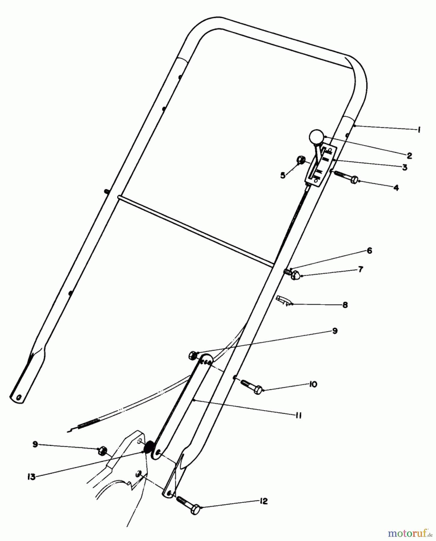  Toro Neu Mowers, Walk-Behind Seite 2 22020 - Toro Lawnmower, 1983 (3000001-3999999) HANDLE ASSEMBLY (MODEL 22015)