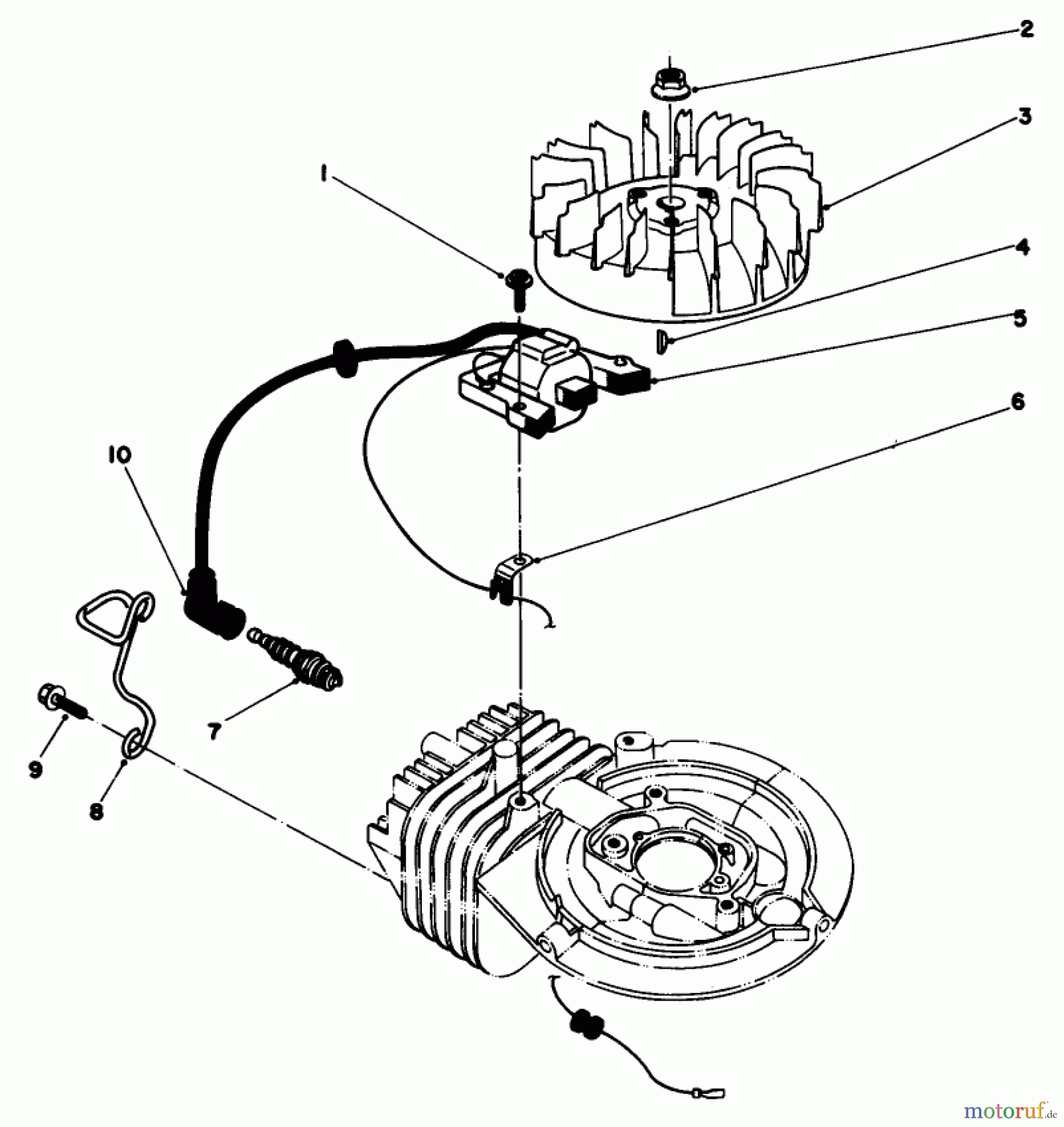  Toro Neu Mowers, Walk-Behind Seite 2 22025 - Toro Lawnmower, 1986 (6000001-6999999) FLYWHEEL & MAGNETO ASSEMBLY