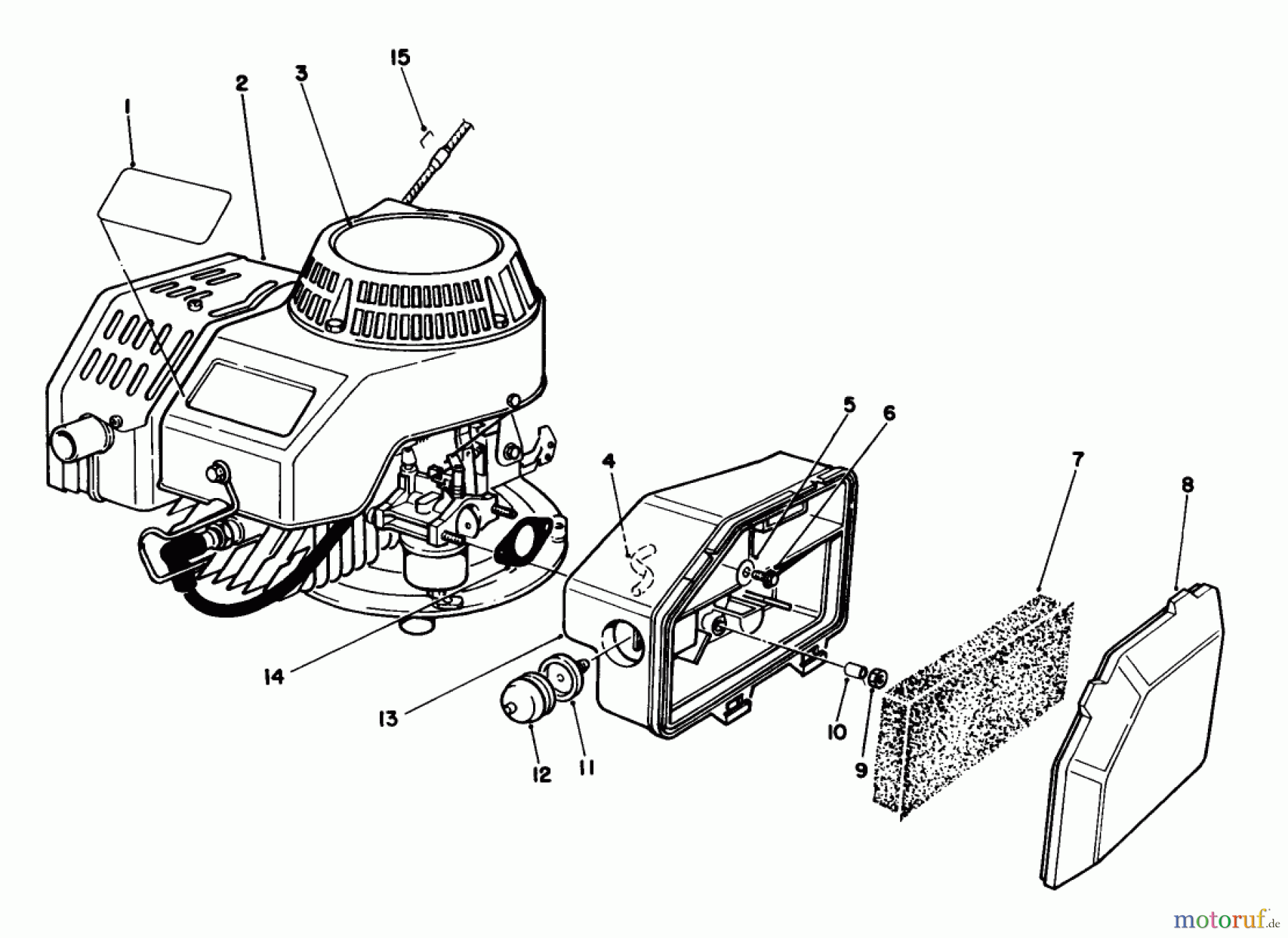  Toro Neu Mowers, Walk-Behind Seite 2 22026 - Toro Side Discharge Mower, 1992 (2000001-2999999) ENGINE ASSEMBLY