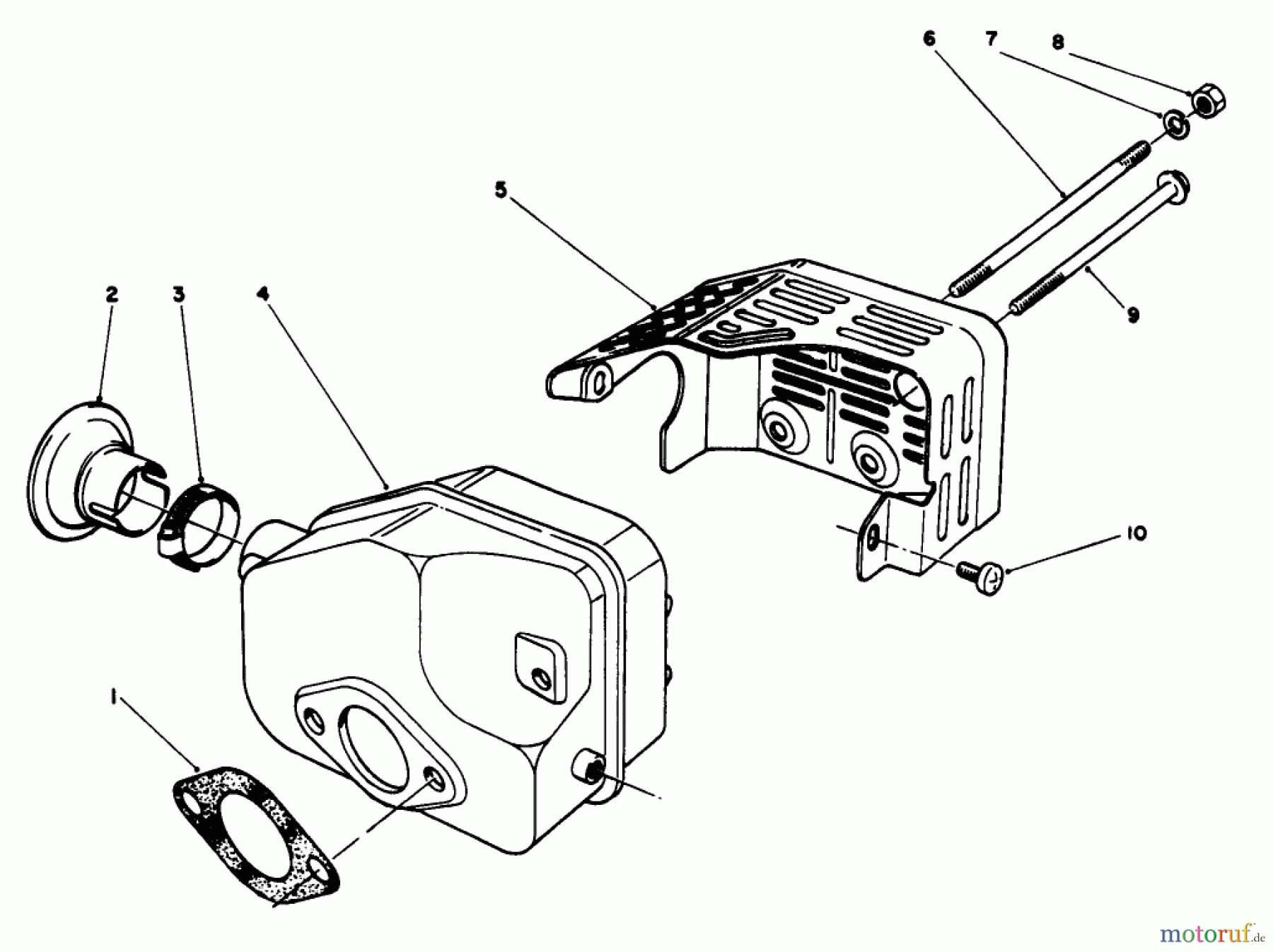  Toro Neu Mowers, Walk-Behind Seite 2 22026 - Toro Side Discharge Mower, 1992 (2000001-2999999) MUFFLER ASSEMBLY (MODEL NO. 47PM1-3)