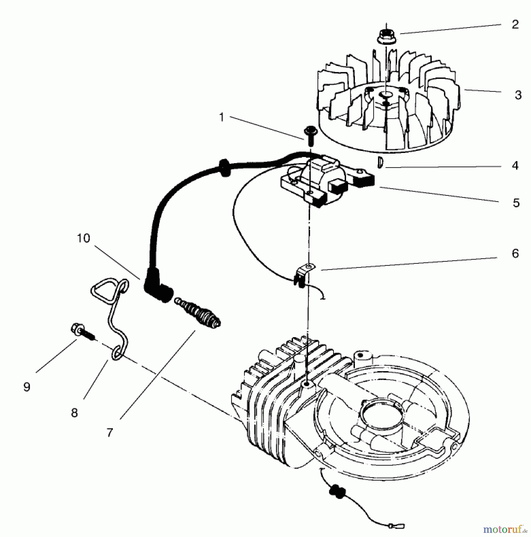  Toro Neu Mowers, Walk-Behind Seite 2 22026 - Toro Side Discharge Mower, 1997 (7900001-7999999) IGNITION ASSEMBLY (MODEL NO. 47PT6-3)