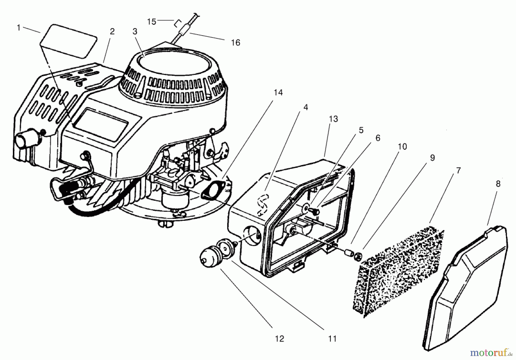  Toro Neu Mowers, Walk-Behind Seite 2 22026 - Toro Side Discharge Mower, 2000 (200000001-200999999) ENGINE ASSEMBLY