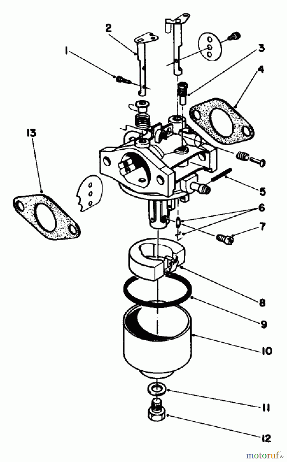  Toro Neu Mowers, Walk-Behind Seite 2 22035 - Toro Lawnmower, 1984 (4000001-4999999) CARBURETOR ASSEMBLY