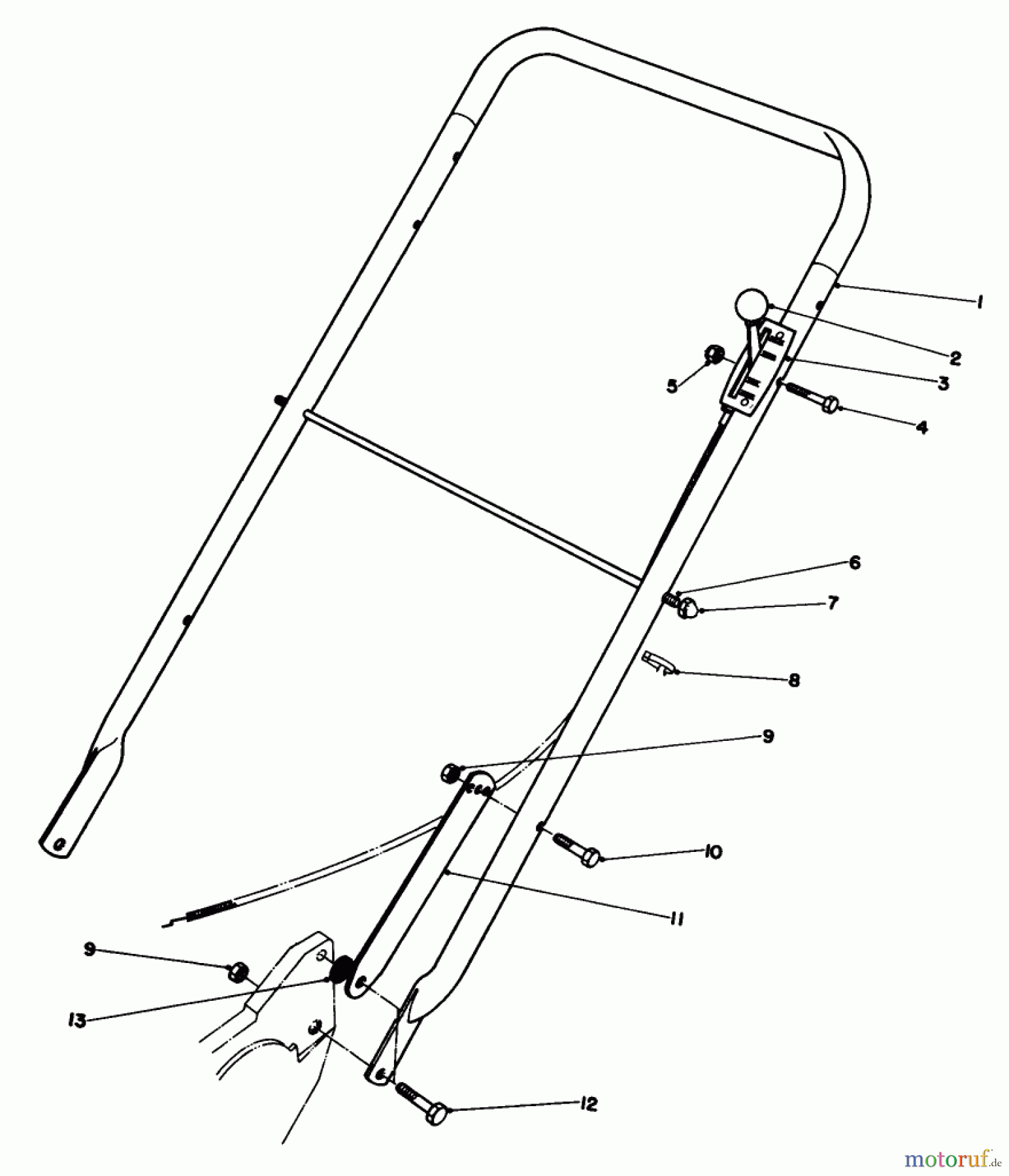  Toro Neu Mowers, Walk-Behind Seite 2 22030 - Toro Lawnmower, 1984 (4000001-4999999) HANDLE ASSEMBLY (MODEL 22030)