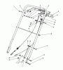 Toro 22030 - Lawnmower, 1986 (6000001-6999999) Listas de piezas de repuesto y dibujos HANDLE ASSEMBLY (MODEL 22035)