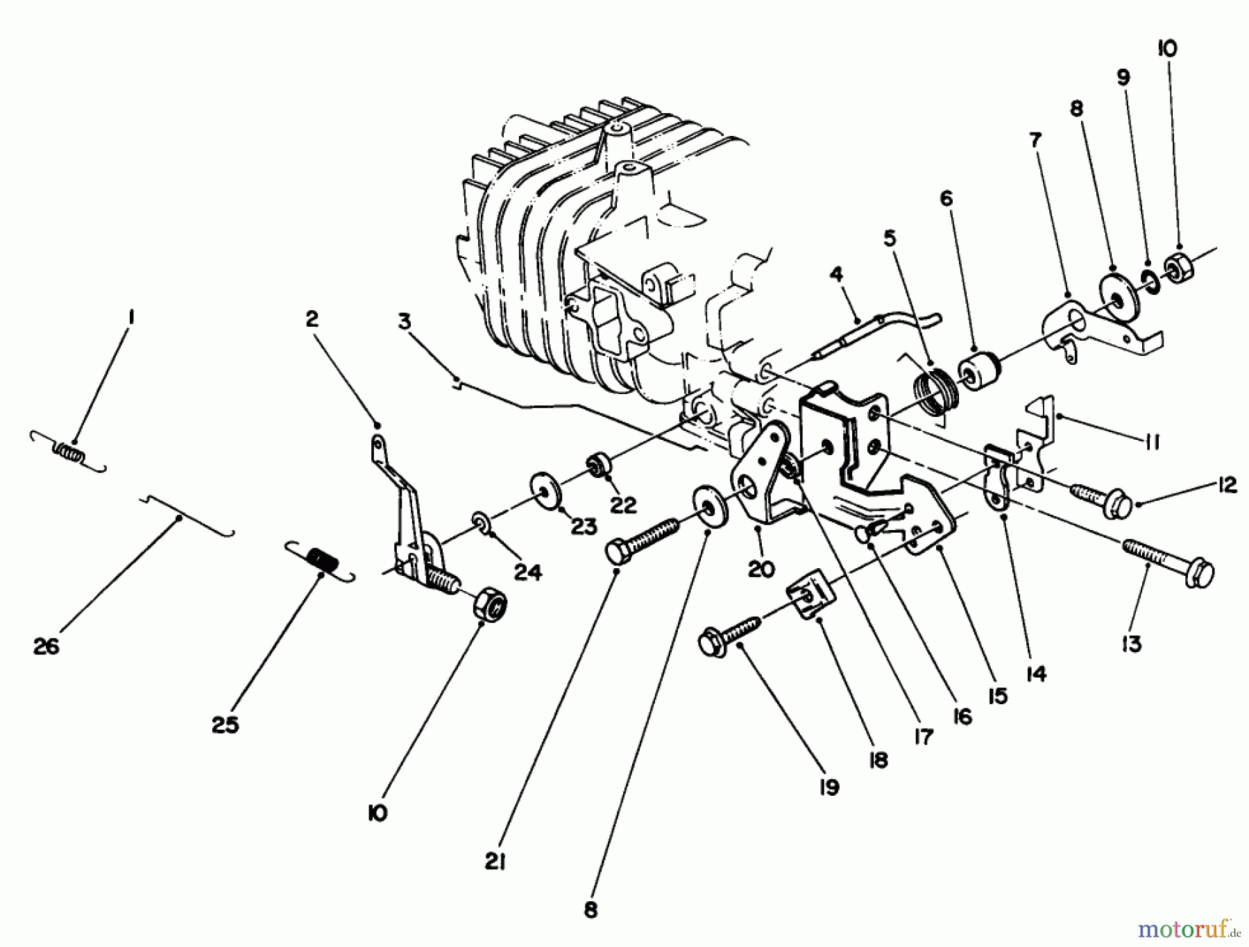  Toro Neu Mowers, Walk-Behind Seite 2 22035 - Toro Lawnmower, 1990 (0000001-0999999) GOVERNOR ASSEMBLY (MODEL NO. 47PK9-3)