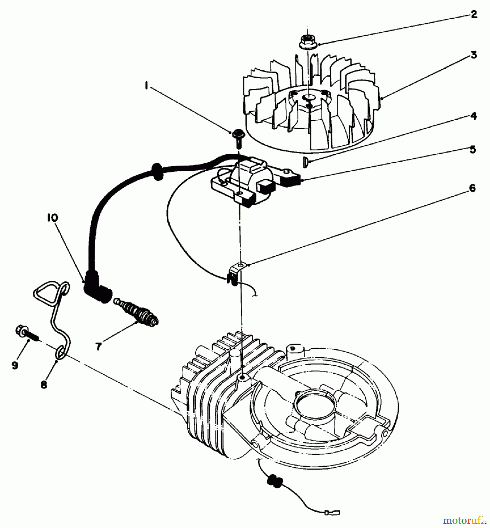  Toro Neu Mowers, Walk-Behind Seite 2 22035 - Toro Lawnmower, 1990 (0000001-0999999) IGNITION ASSEMBLY (MODEL NO. 47PK9-3)