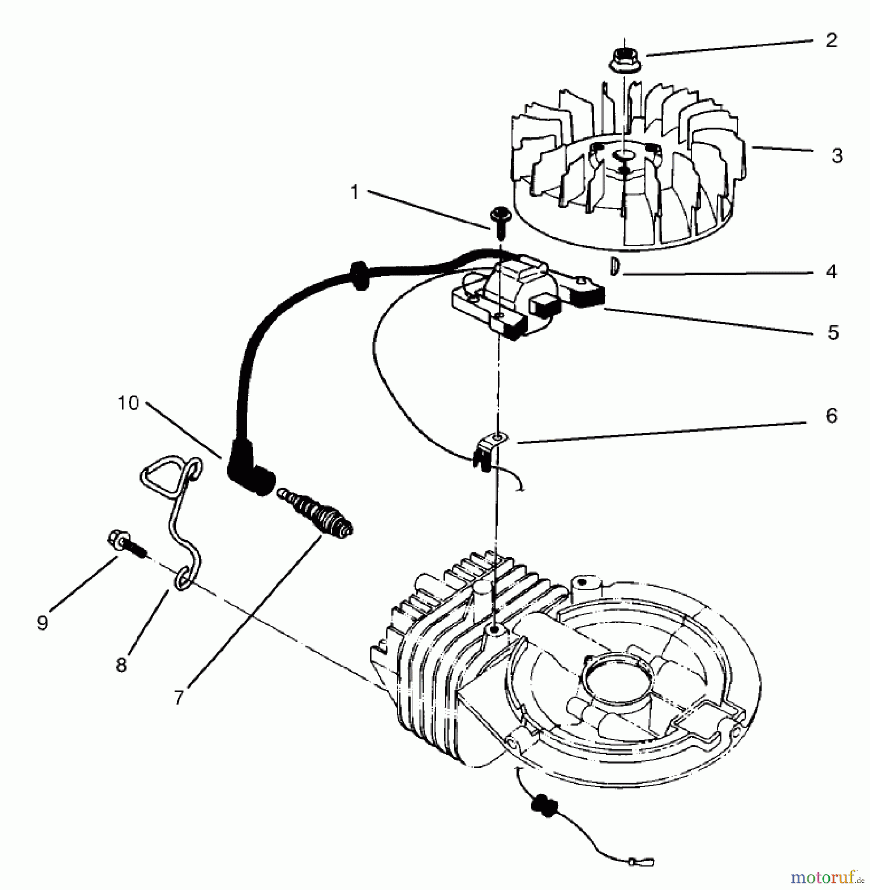  Toro Neu Mowers, Walk-Behind Seite 2 22038 - Toro Lawnmower, 1997 (7900001-7999999) IGNITION ASSEMBLY (MODEL NO. 47PS5-3)(MODEL NO. 22038B)(MODEL NO. 47PT6-3)(MODEL NO. 22038)