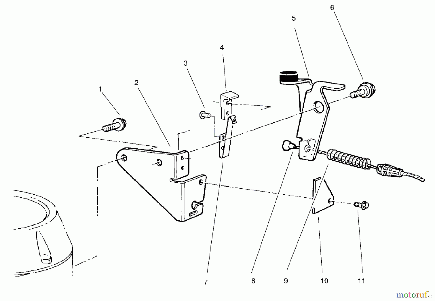  Toro Neu Mowers, Walk-Behind Seite 2 22038 - Toro Rear Bagger Mower, 1998 (8900001-8999999) BRAKE ASSEMBLY