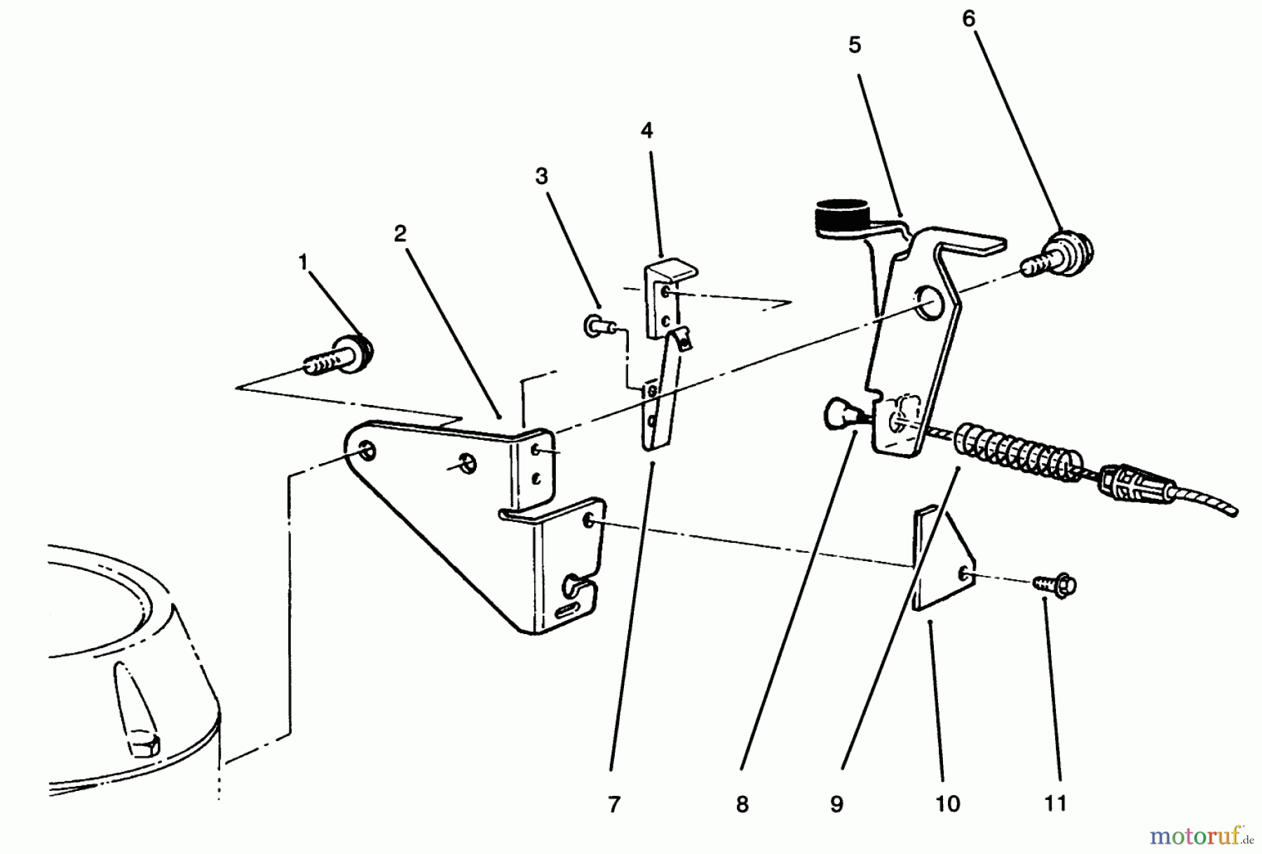  Toro Neu Mowers, Walk-Behind Seite 2 22040 - Toro Lawnmower, 1995 (5900001-5999999) BRAKE ASSEMBLY