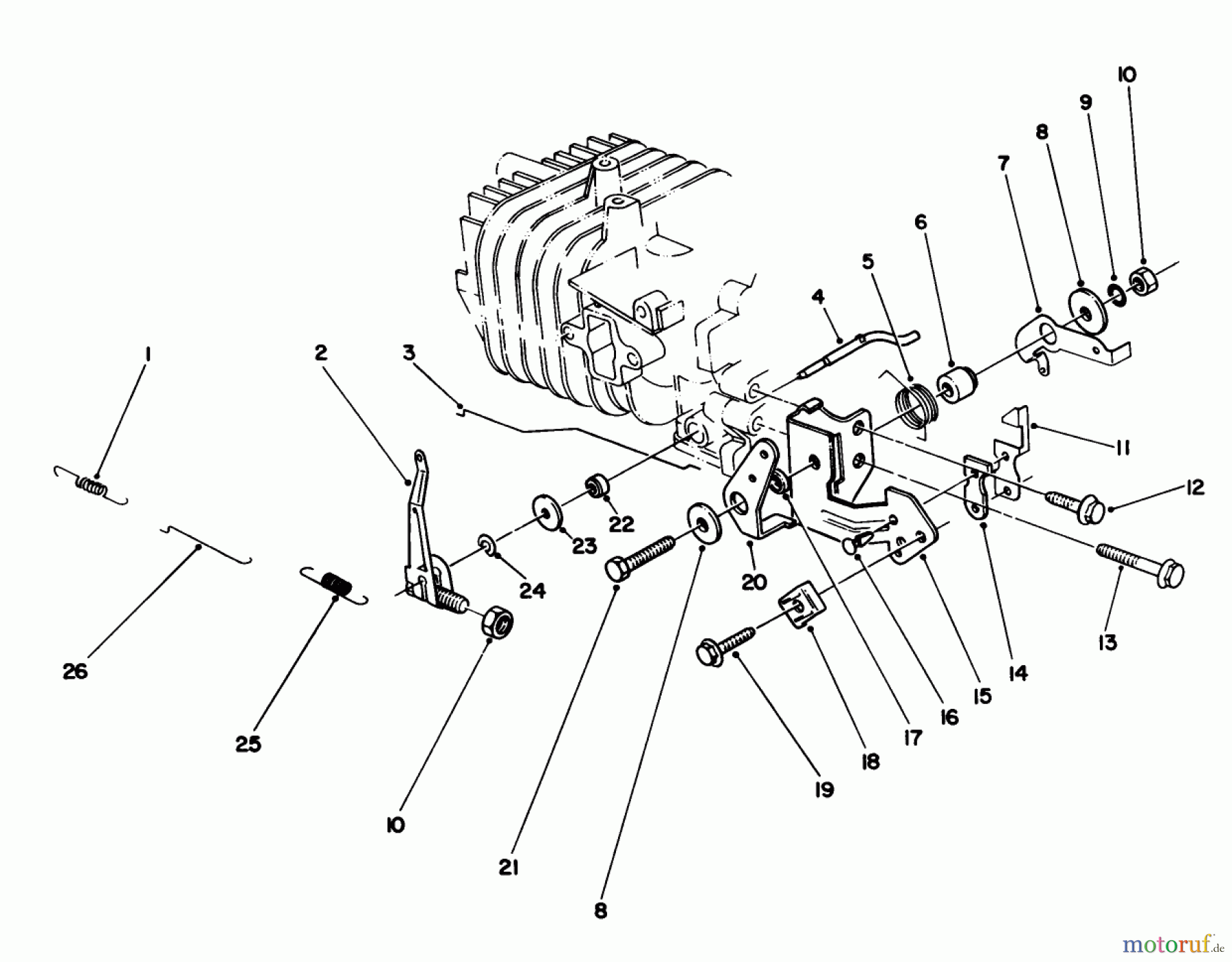  Toro Neu Mowers, Walk-Behind Seite 2 22041 - Toro Lawnmower, 1991 (1000001-1999999) GOVERNOR ASSEMBLY (MODEL NO. 47PL0-3)