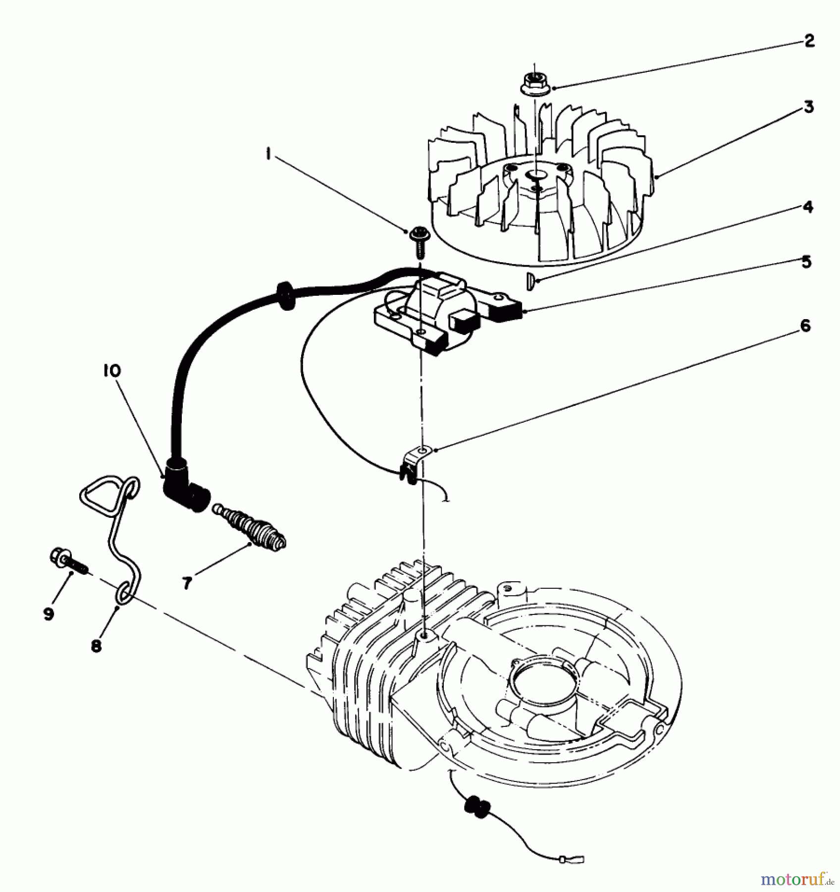  Toro Neu Mowers, Walk-Behind Seite 2 22580 - Toro Lawnmower, 1991 (1000001-1999999) IGNITION ASSEMBLY (MODEL NO. 47PL0-3)