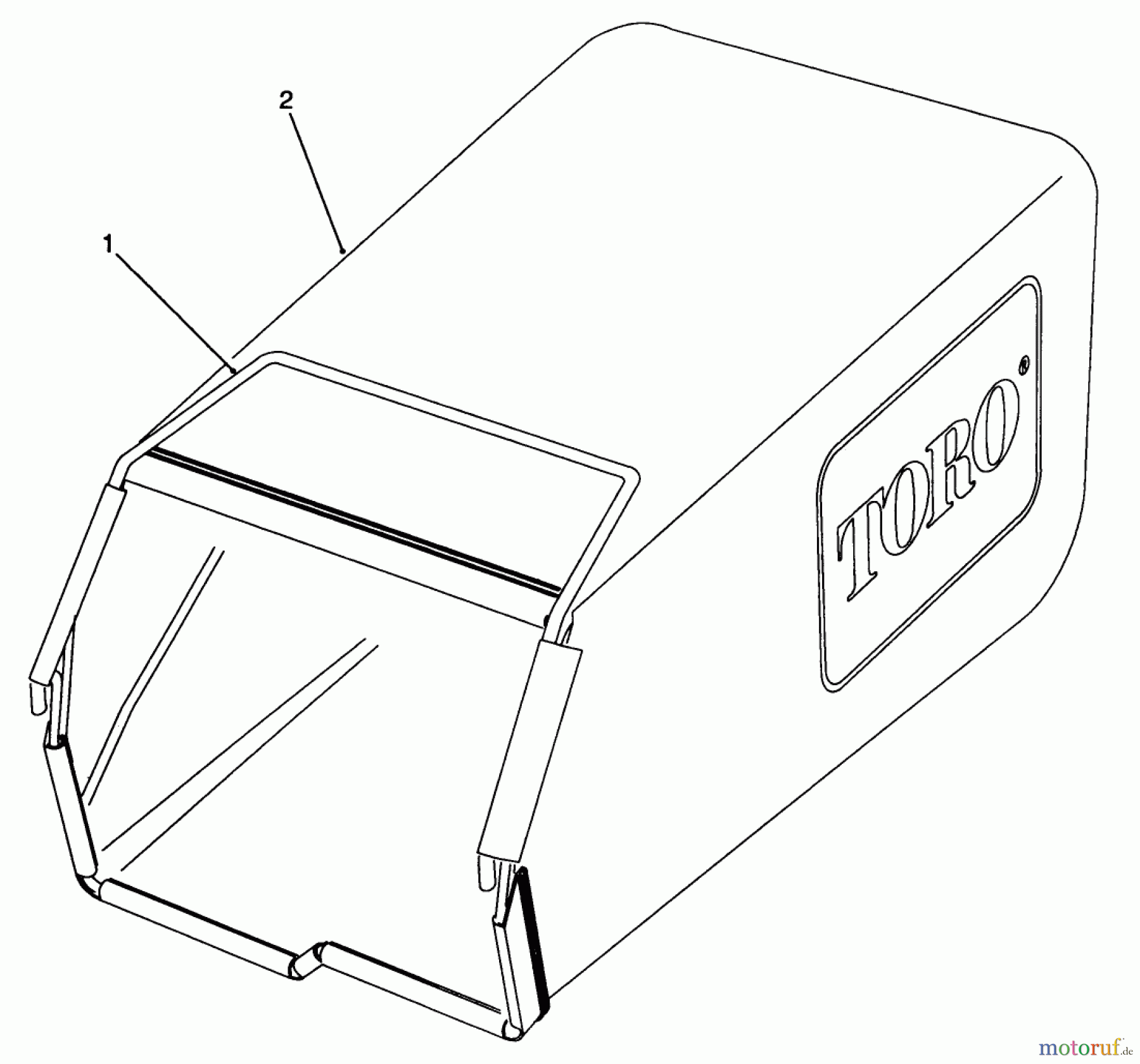  Toro Neu Mowers, Walk-Behind Seite 2 22042 - Toro Lawnmower, 1991 (1000001-1999999) GRASS BAG ASSEMBLY