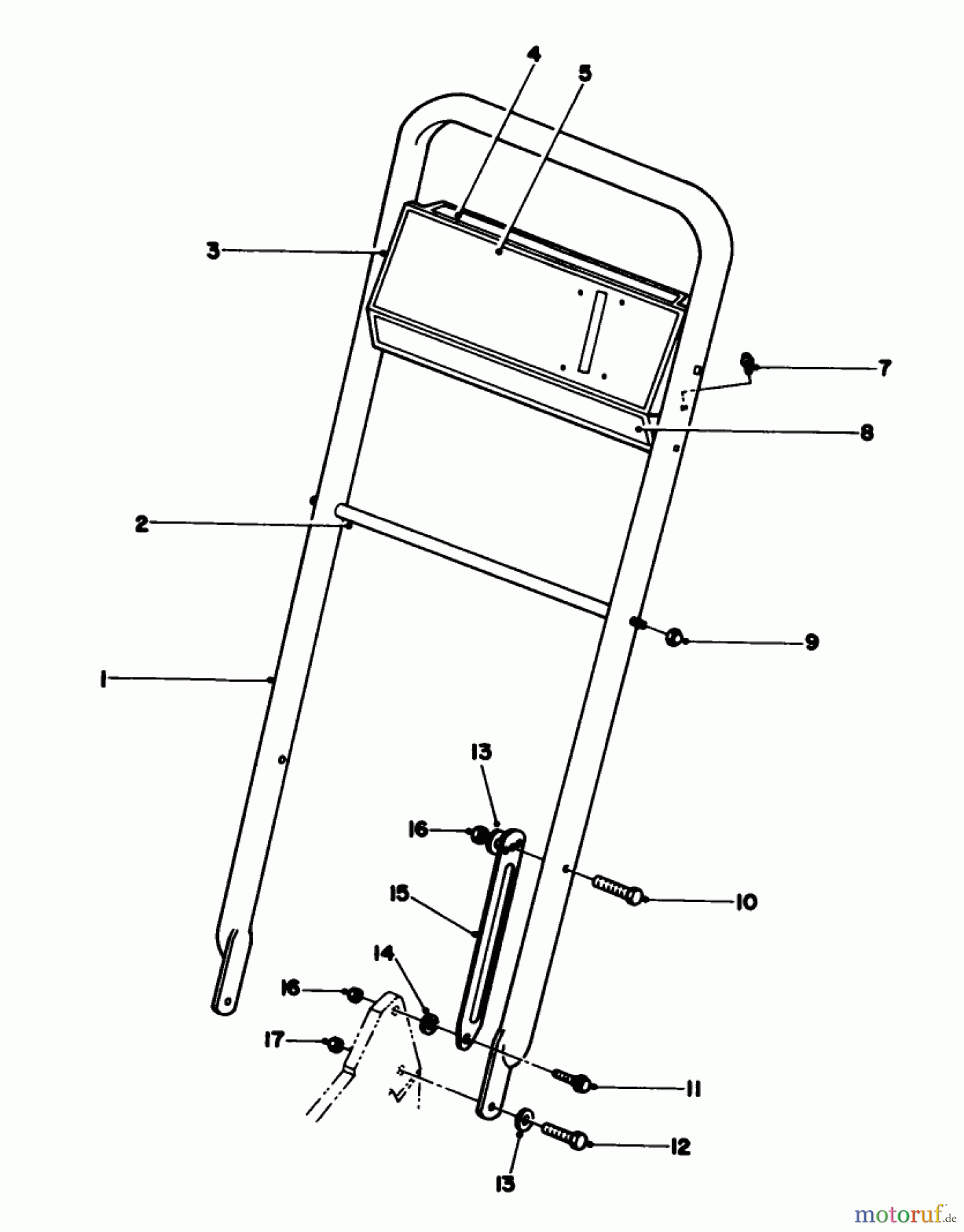  Toro Neu Mowers, Walk-Behind Seite 2 22043 - Toro Lawnmower, 1993 (3900965-3999999) HANDLE ASSEMBLY