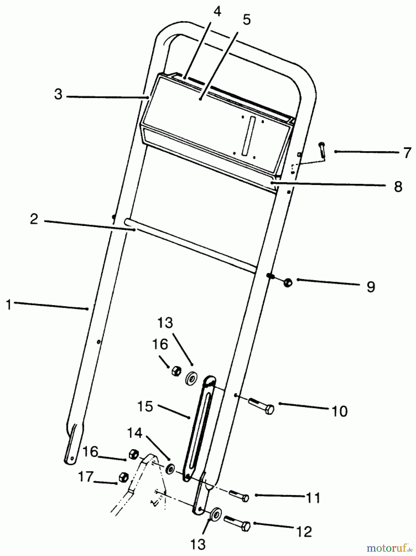  Toro Neu Mowers, Walk-Behind Seite 2 22043 - Toro Lawnmower, 1994 (4900001-4999999) HANDLE ASSEMBLY