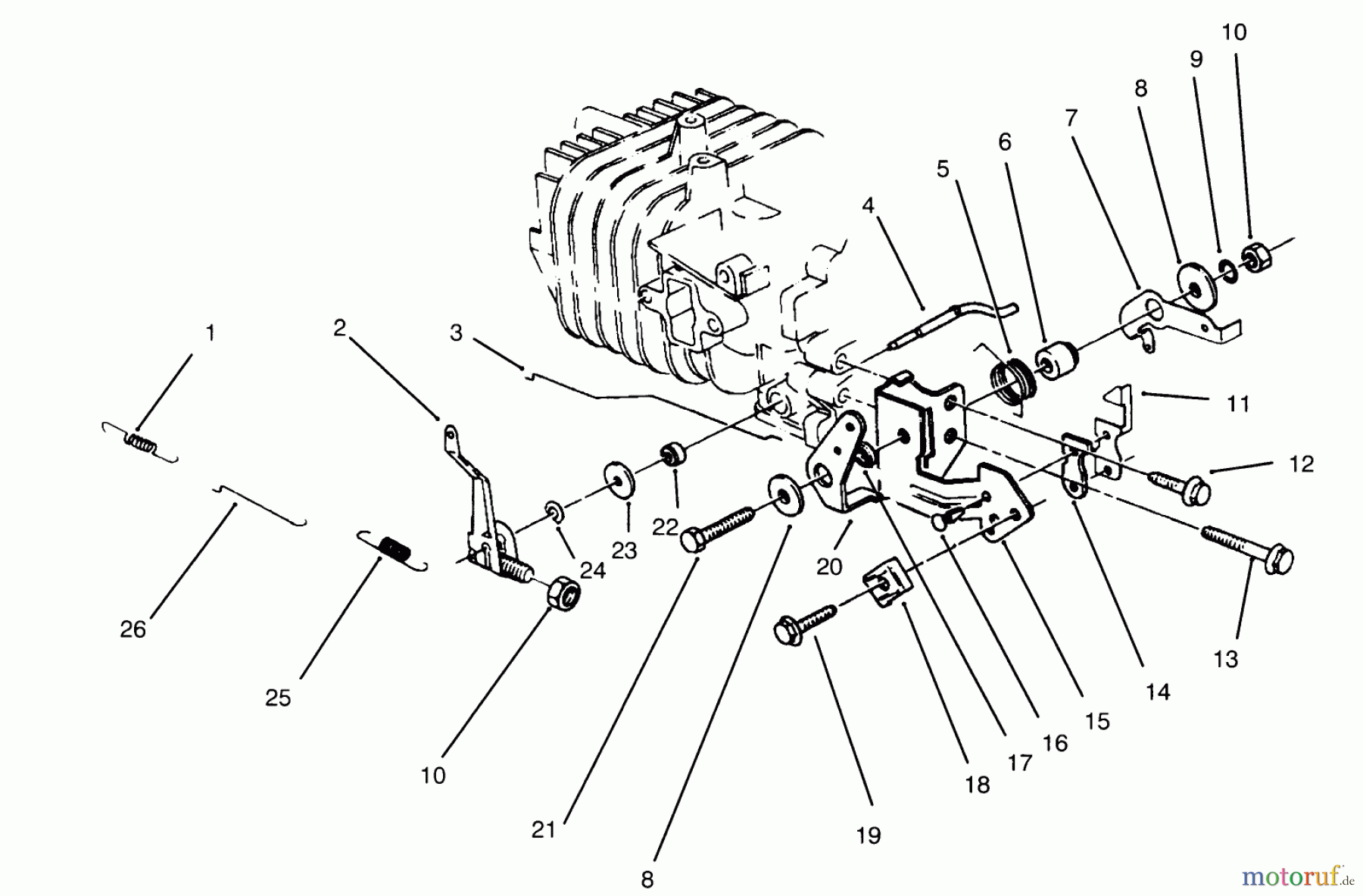  Toro Neu Mowers, Walk-Behind Seite 2 22044BC - Toro Lawnmower, 1995 (5900001-5999999) GOVERNOR ASSEMBLY (MODEL NO. 47PR4-7)