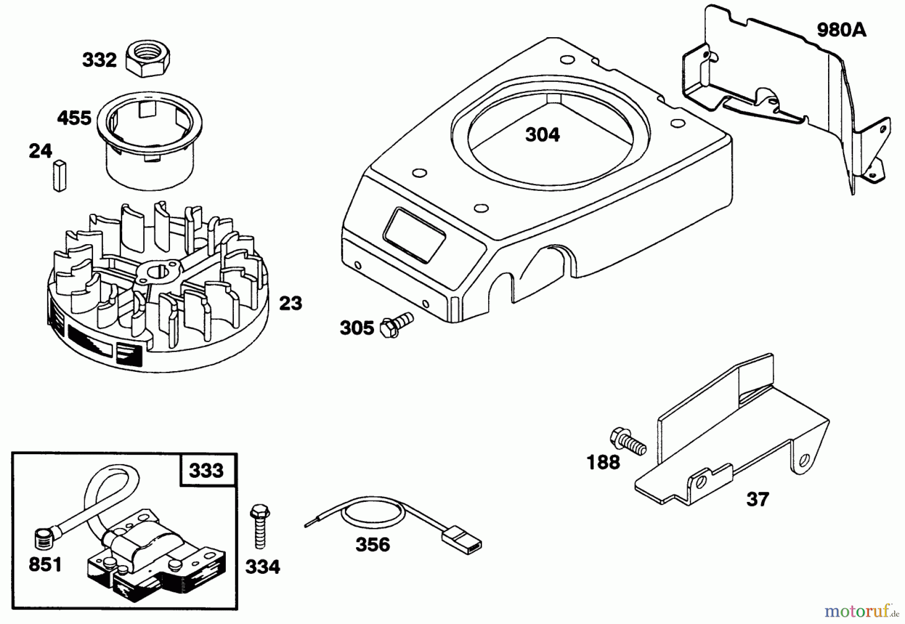  Toro Neu Mowers, Walk-Behind Seite 2 22151 - Toro Lawnmower, 1992 (2000001-2999999) ENGINE GTS 150 77-9140 #6