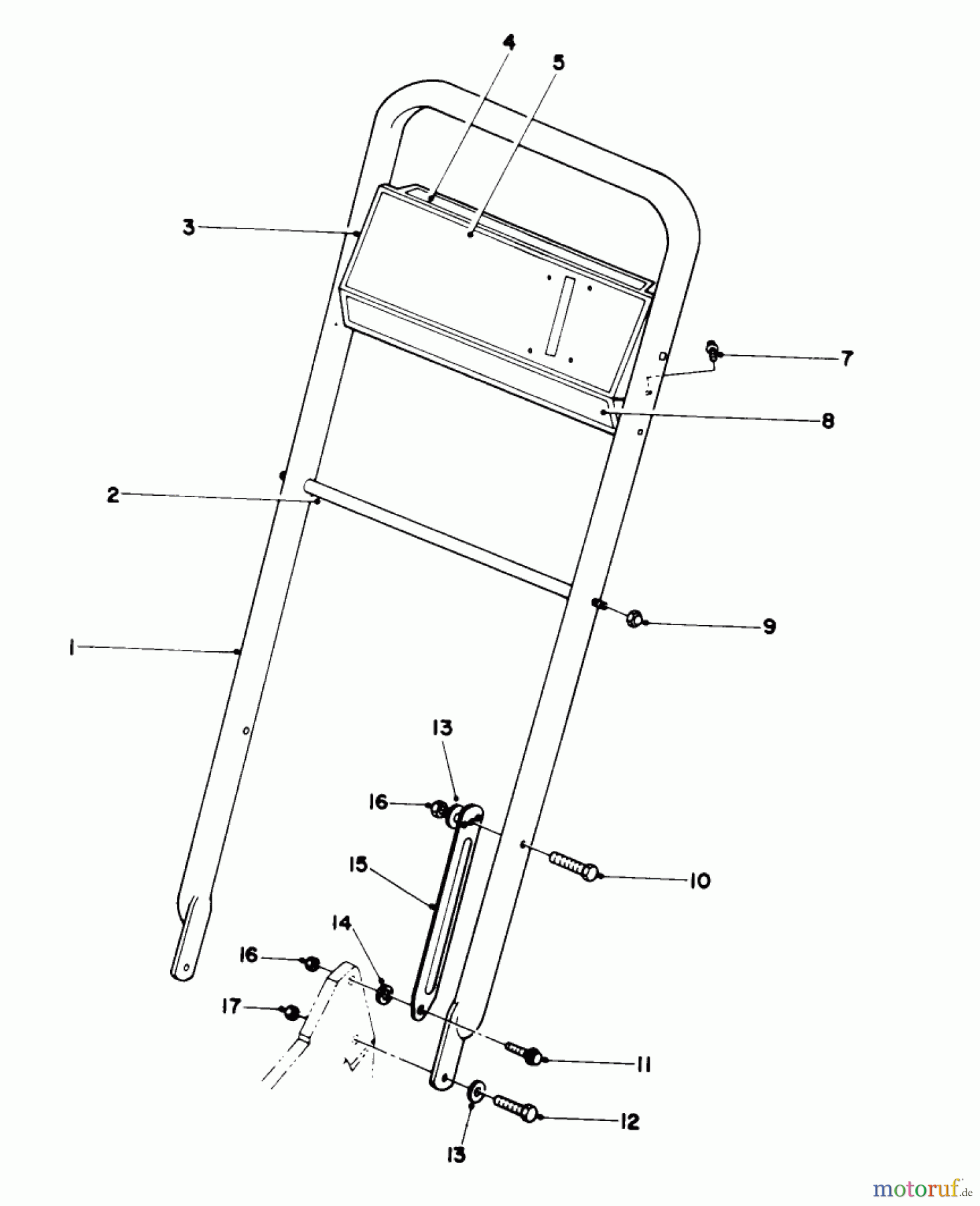  Toro Neu Mowers, Walk-Behind Seite 2 22151 - Toro Lawnmower, 1994 (4900001-4999999) HANDLE ASSEMBLY