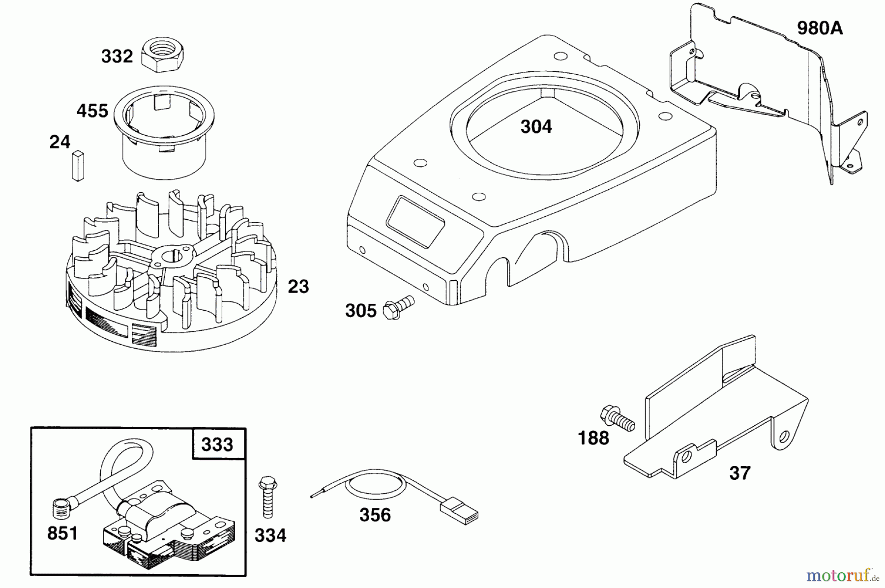  Toro Neu Mowers, Walk-Behind Seite 2 22153BC - Toro Lawnmower, 1995 (5900001-5999999) ENGINE GTS 150 #6