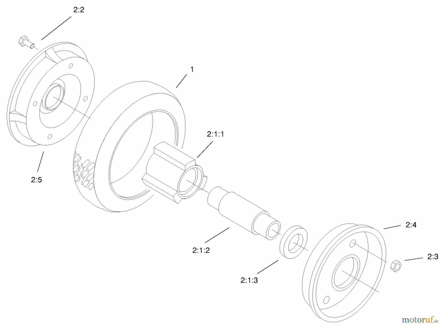  Toro Neu Mowers, Walk-Behind Seite 2 22158 - Toro Recycler Rear Bagger Mower, 2000 (200000001-200999999) REAR WHEEL ASSEMBLY