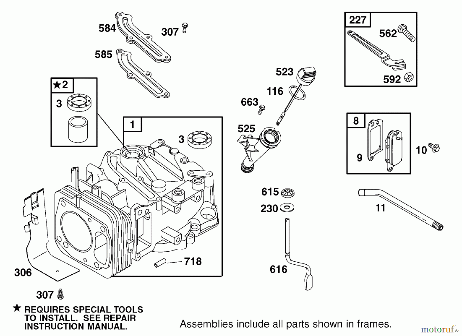  Toro Neu Mowers, Walk-Behind Seite 2 22162 - Toro Recycler Mower, 2001 (210000001-210999999) CYLINDER ASSEMBLY