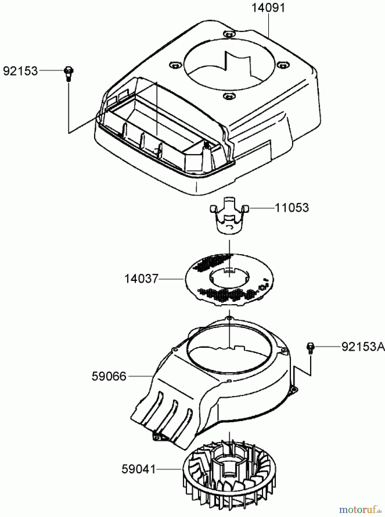  Toro Neu Mowers, Walk-Behind Seite 2 22163 (PT21) - Toro PT21 Trim Mower, 2007 (270000001-270999999) COOLING EQUIPMENT ASSEMBLY KAWASAKI FJ180V-AS28